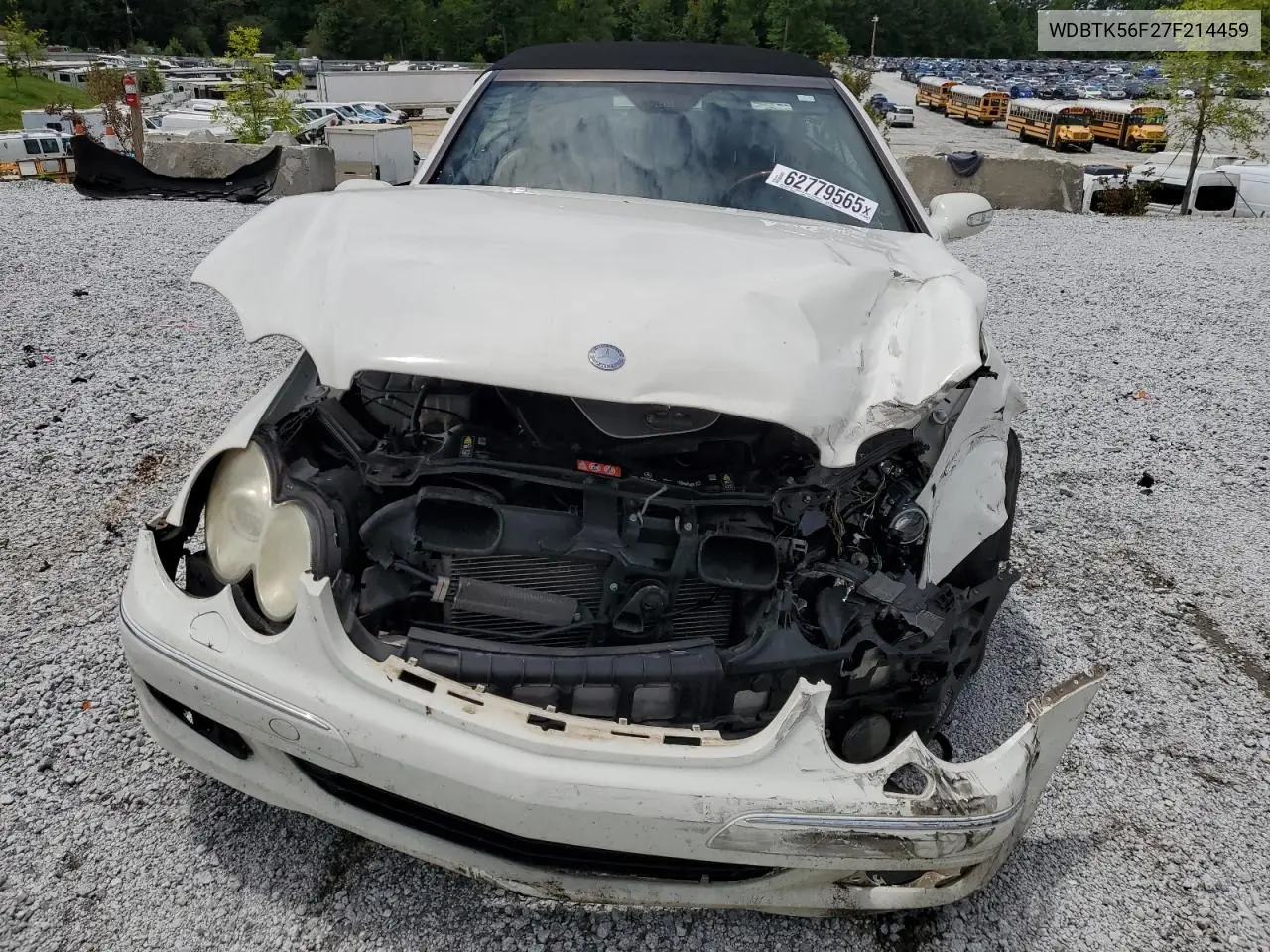 2007 Mercedes-Benz Clk 350 VIN: WDBTK56F27F214459 Lot: 62779565
