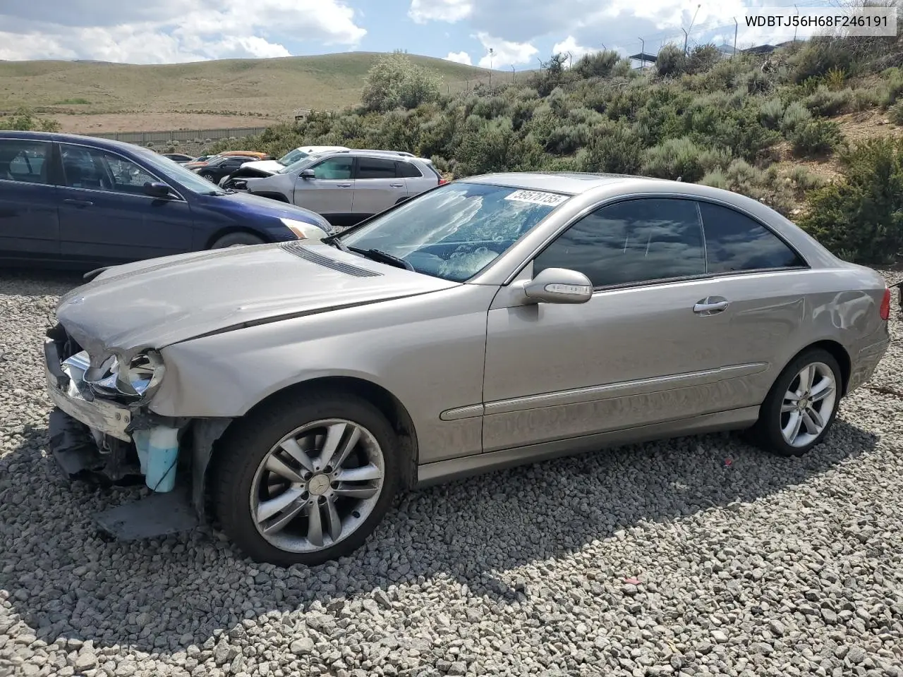 2008 Mercedes-Benz Clk 350 VIN: WDBTJ56H68F246191 Lot: 59578155