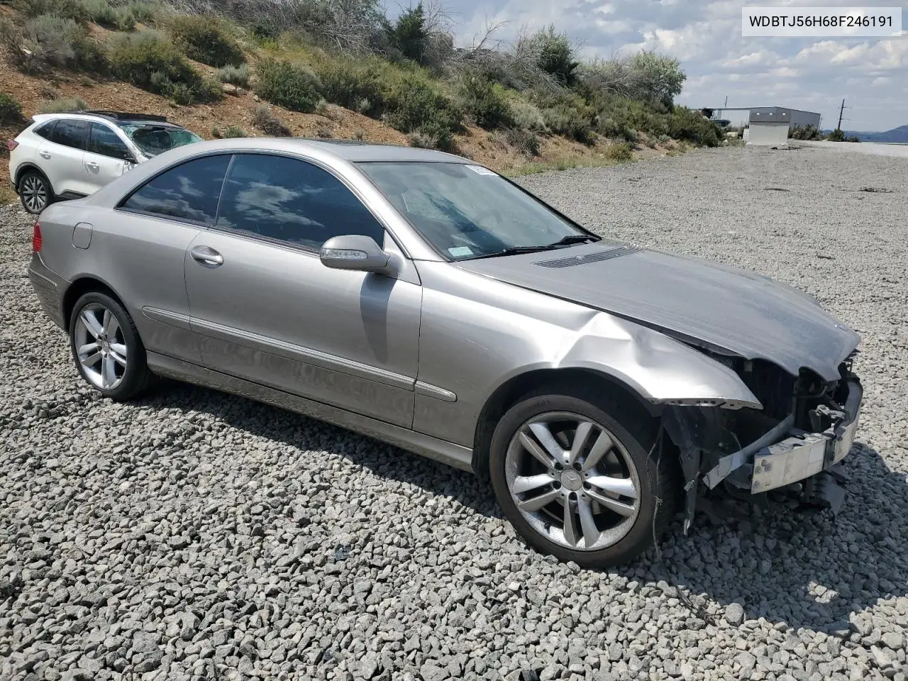2008 Mercedes-Benz Clk 350 VIN: WDBTJ56H68F246191 Lot: 59578155
