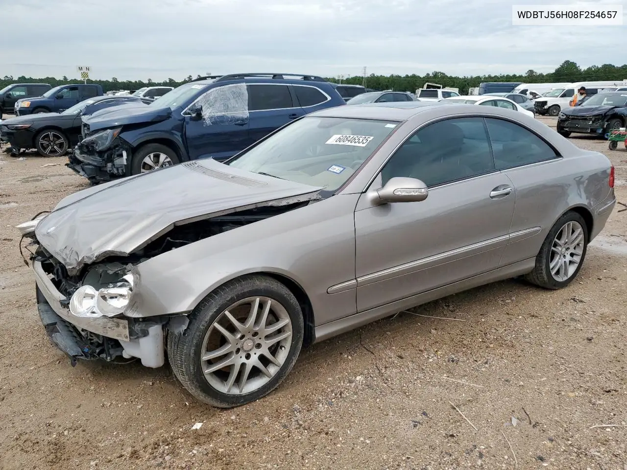 2008 Mercedes-Benz Clk 350 VIN: WDBTJ56H08F254657 Lot: 60846535