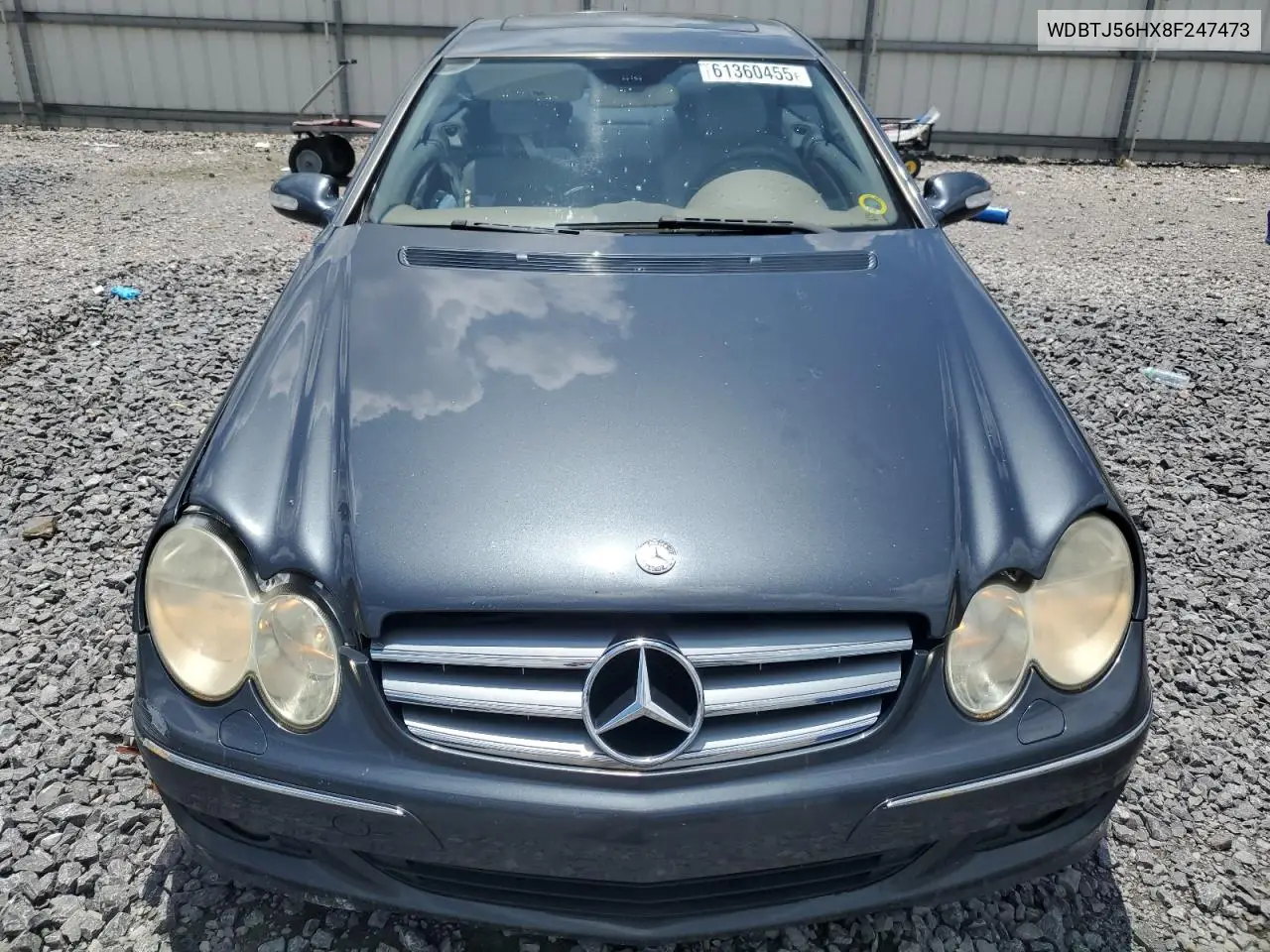 2008 Mercedes-Benz Clk 350 VIN: WDBTJ56HX8F247473 Lot: 61360455