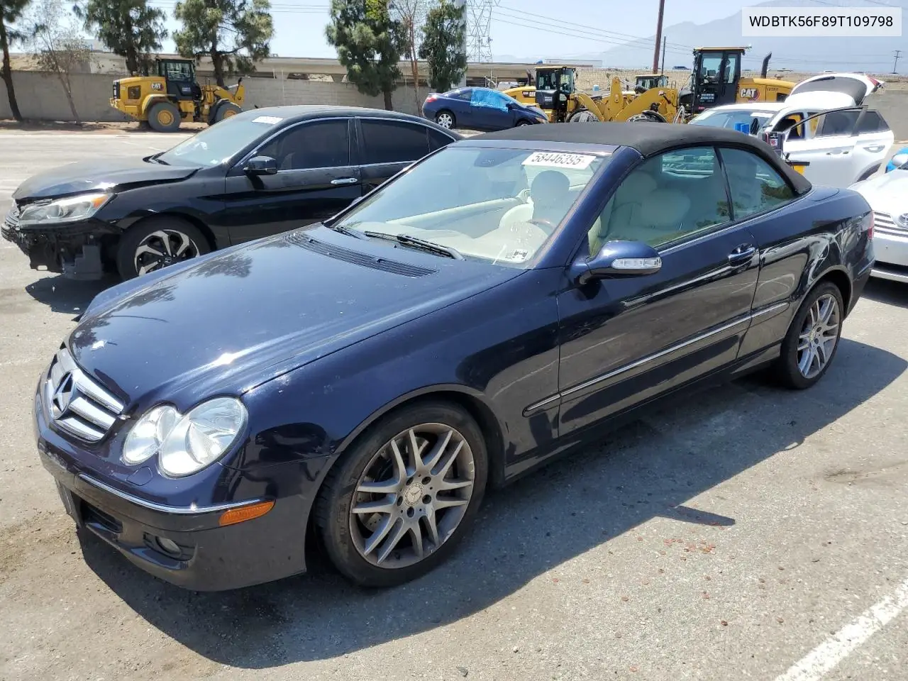 2009 Mercedes-Benz Clk 350 VIN: WDBTK56F89T109798 Lot: 58446395