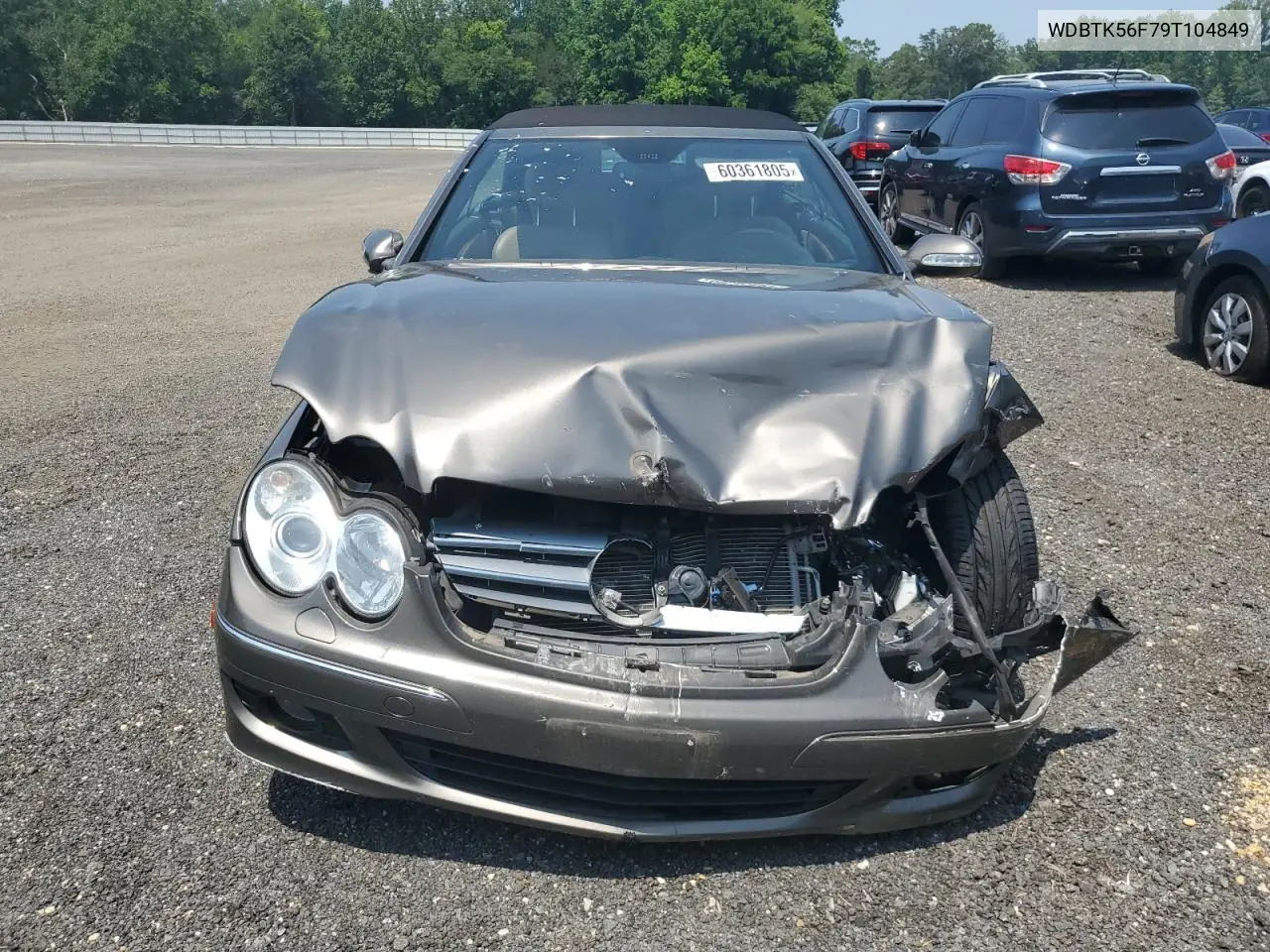 2009 Mercedes-Benz Clk 350 VIN: WDBTK56F79T104849 Lot: 60361805
