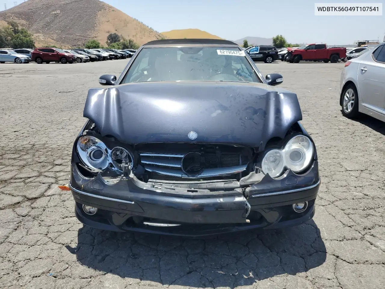 2009 Mercedes-Benz Clk 350 VIN: WDBTK56G49T107541 Lot: 62190475