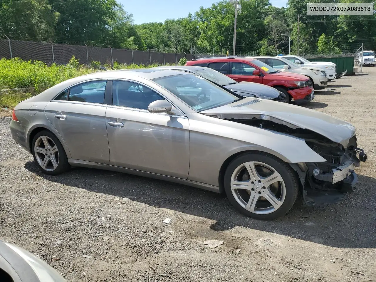 2007 Mercedes-Benz Cls 550 VIN: WDDDJ72X07A083618 Lot: 55619935