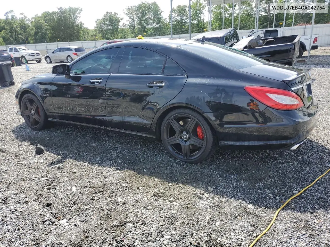 2012 Mercedes-Benz Cls 63 Amg VIN: WDDLJ7EB4CA042754 Lot: 60799425