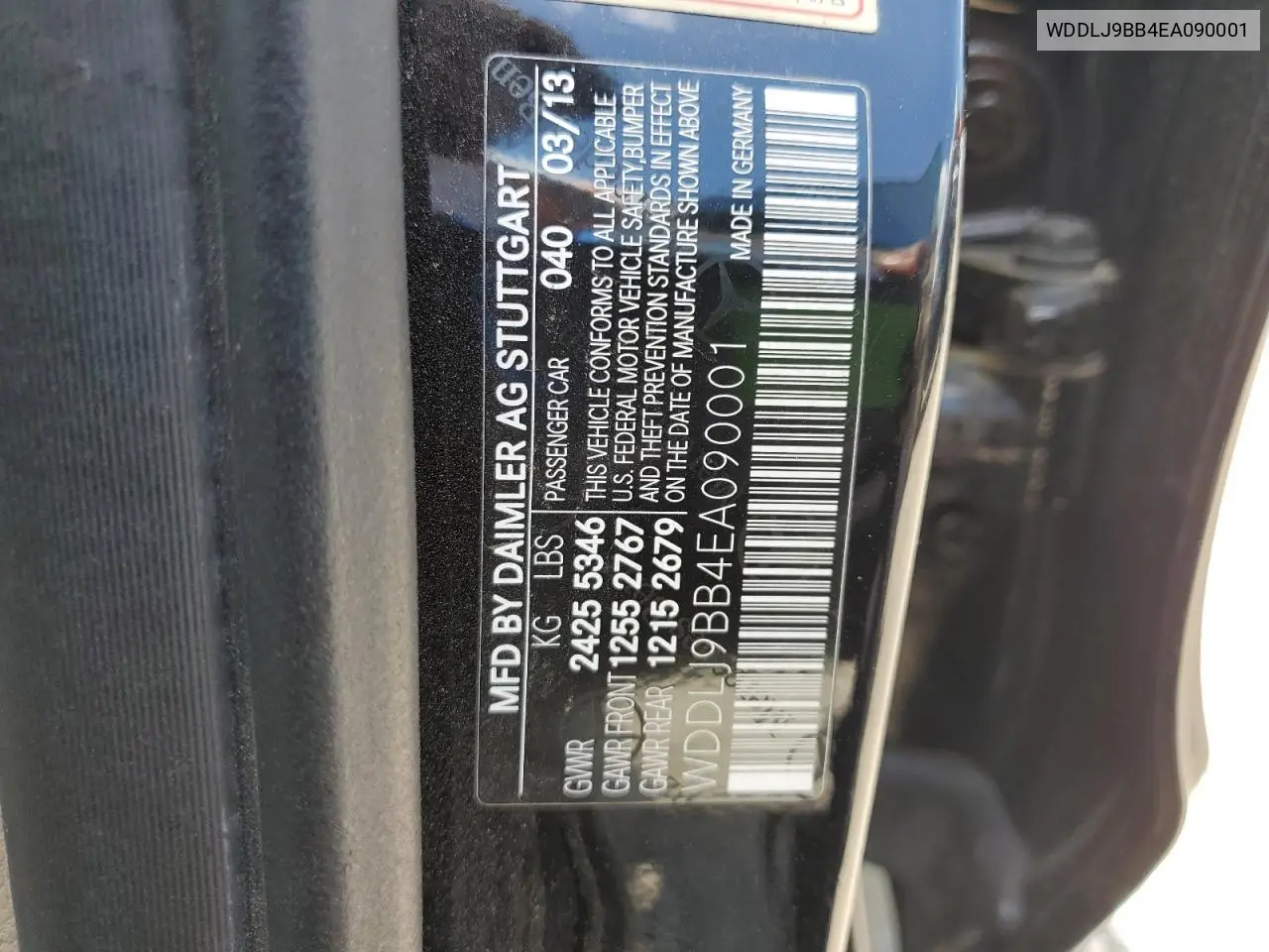2014 Mercedes-Benz Cls 550 4Matic VIN: WDDLJ9BB4EA090001 Lot: 62374145