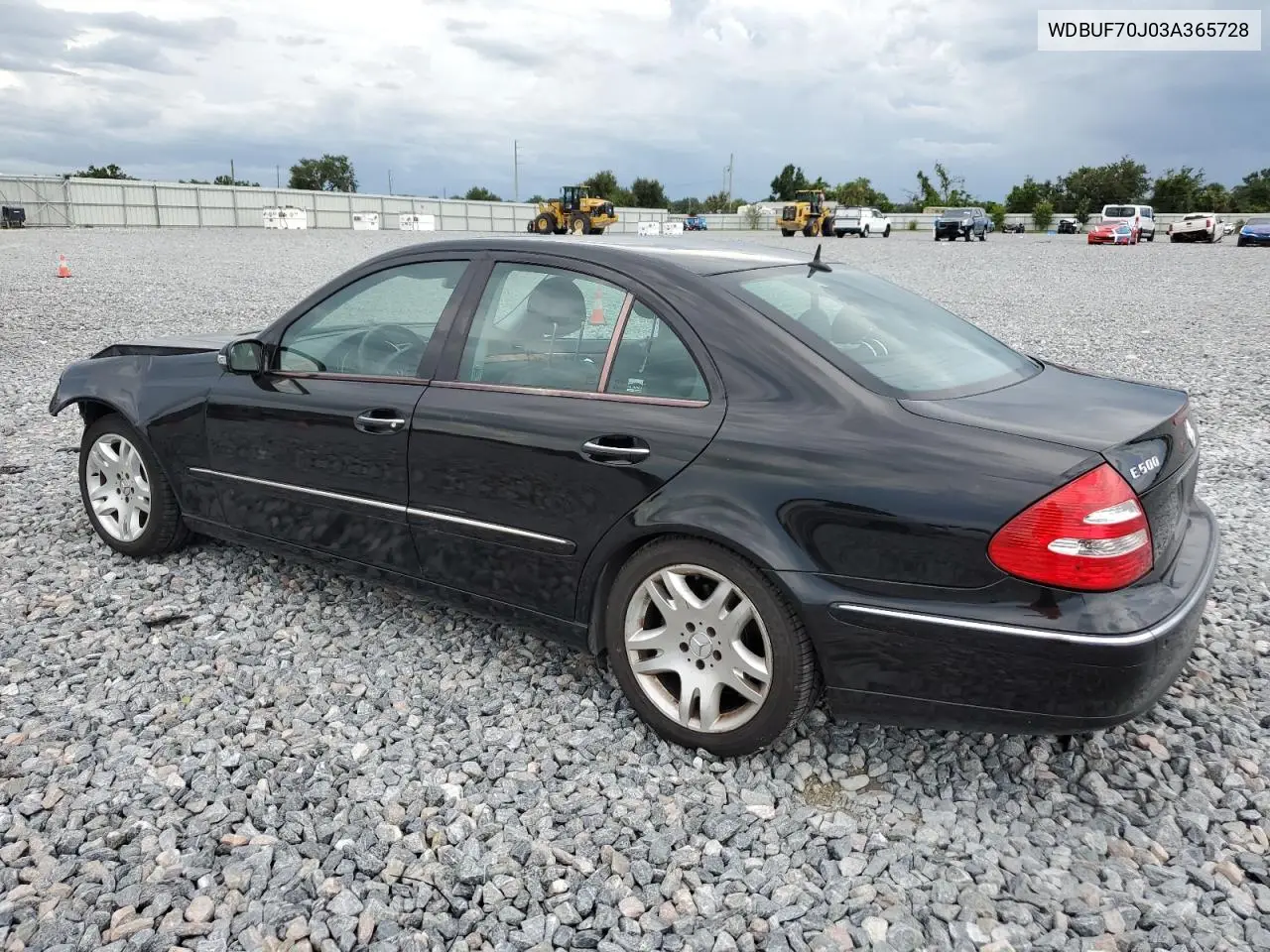 2003 Mercedes-Benz E 500 VIN: WDBUF70J03A365728 Lot: 65093625