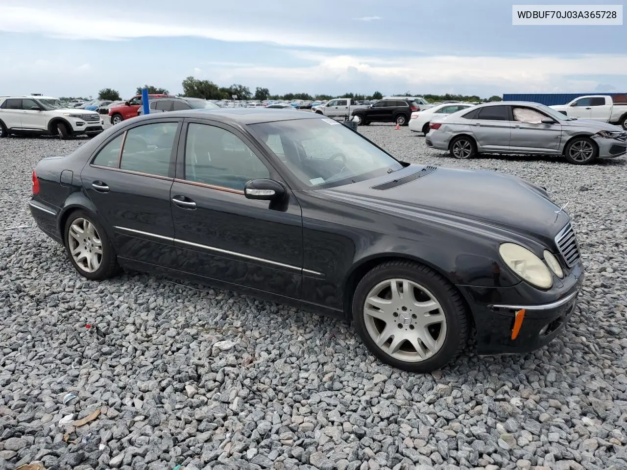 2003 Mercedes-Benz E 500 VIN: WDBUF70J03A365728 Lot: 65093625
