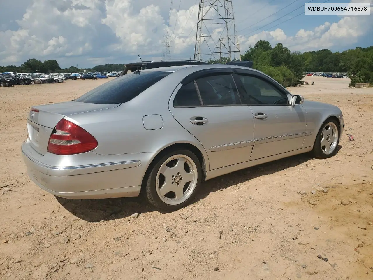 2005 Mercedes-Benz E 500 VIN: WDBUF70J65A716578 Lot: 65356665