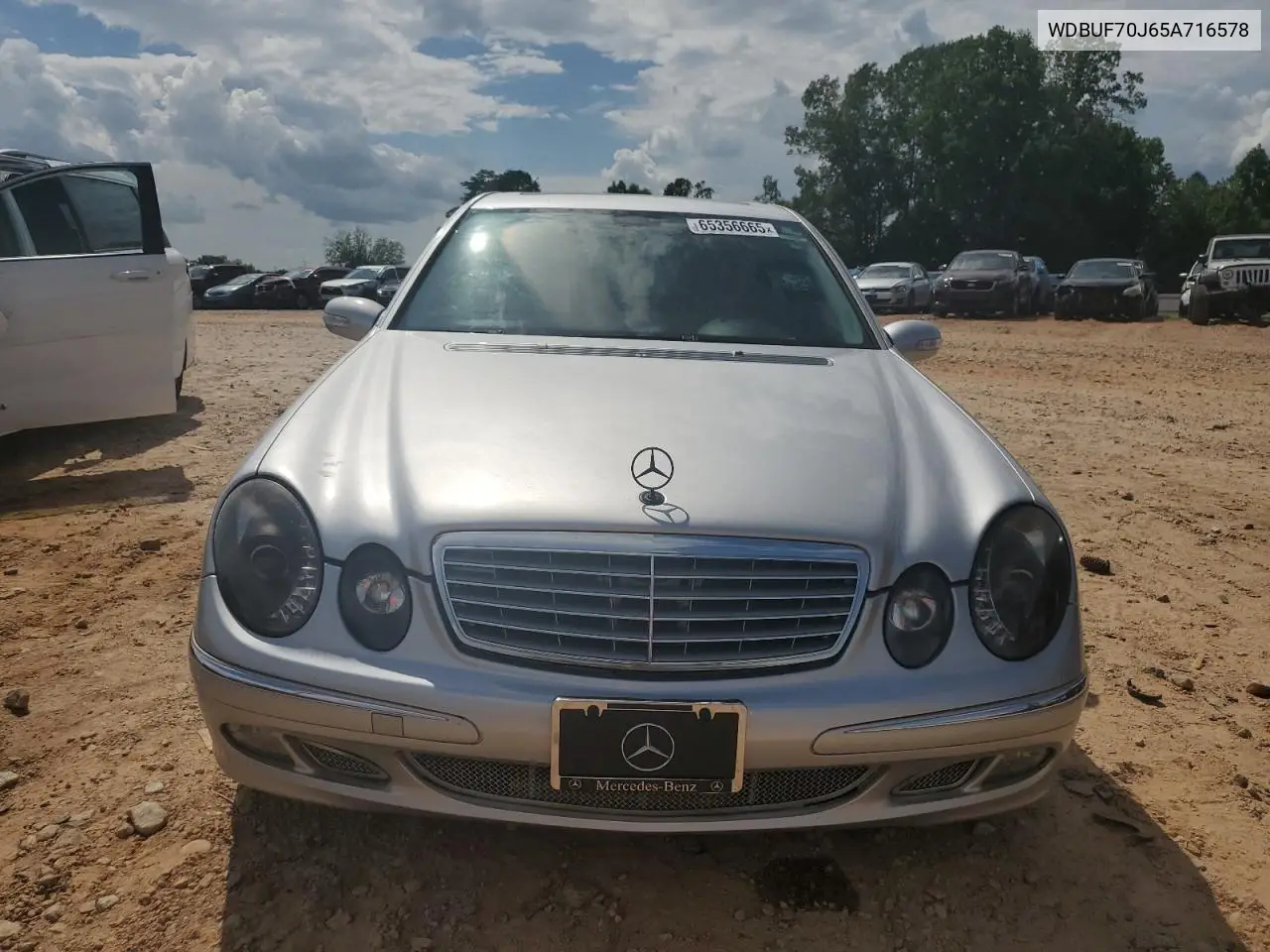 2005 Mercedes-Benz E 500 VIN: WDBUF70J65A716578 Lot: 65356665
