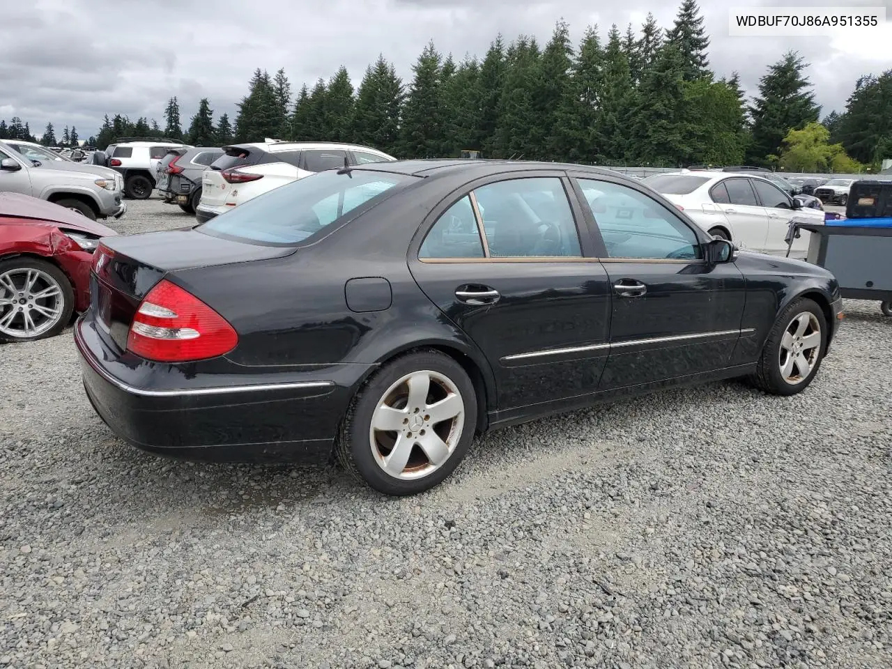 2006 Mercedes-Benz E 500 VIN: WDBUF70J86A951355 Lot: 62234355