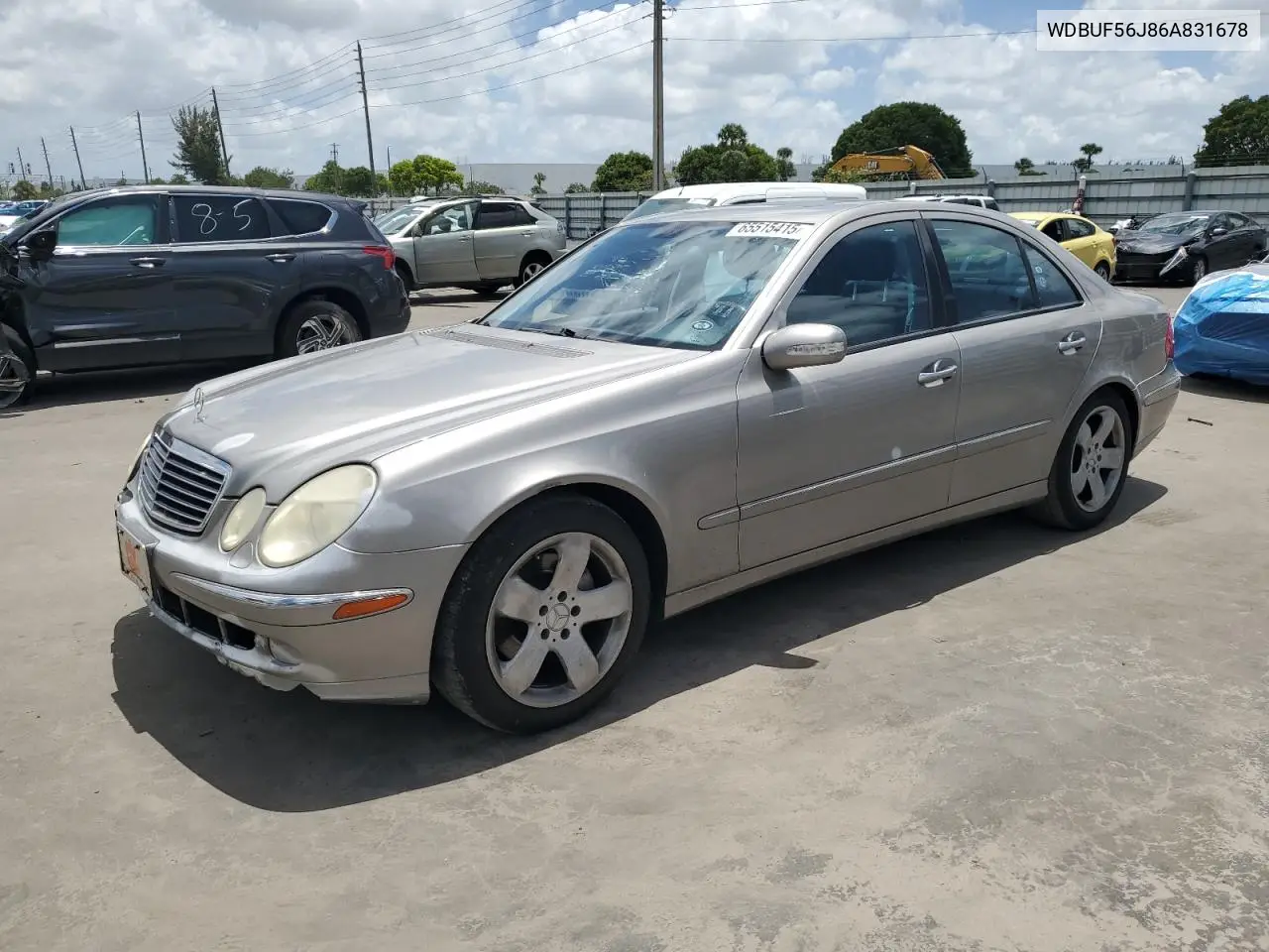 2006 Mercedes-Benz E 350 VIN: WDBUF56J86A831678 Lot: 65515415