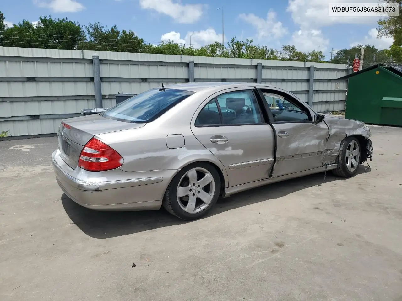 2006 Mercedes-Benz E 350 VIN: WDBUF56J86A831678 Lot: 65515415