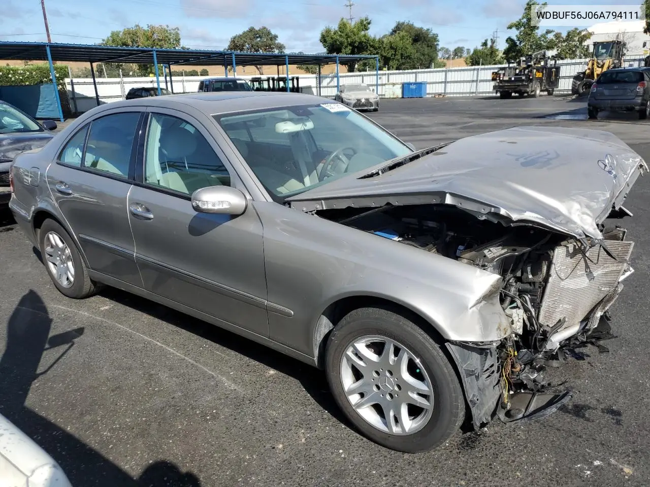 2006 Mercedes-Benz E 350 VIN: WDBUF56J06A794111 Lot: 65613955