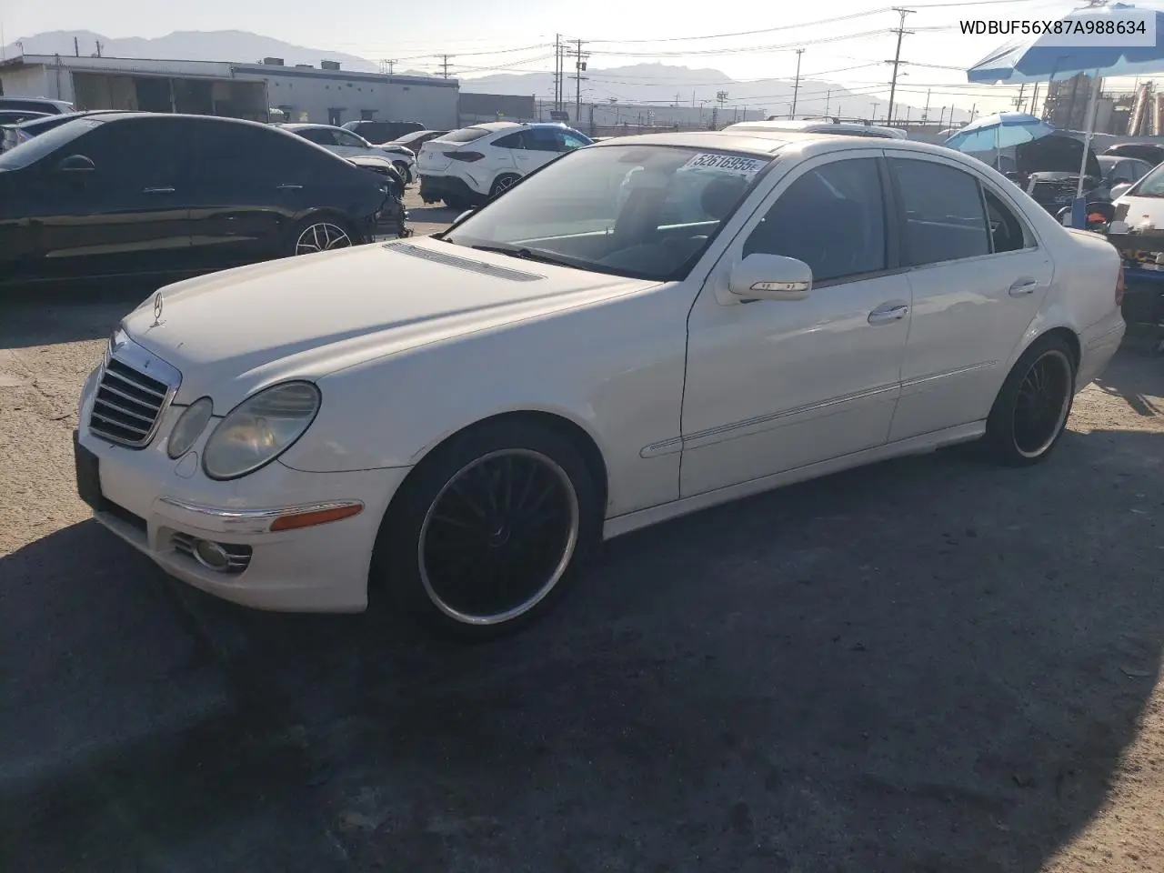 2007 Mercedes-Benz E 350 VIN: WDBUF56X87A988634 Lot: 52616955
