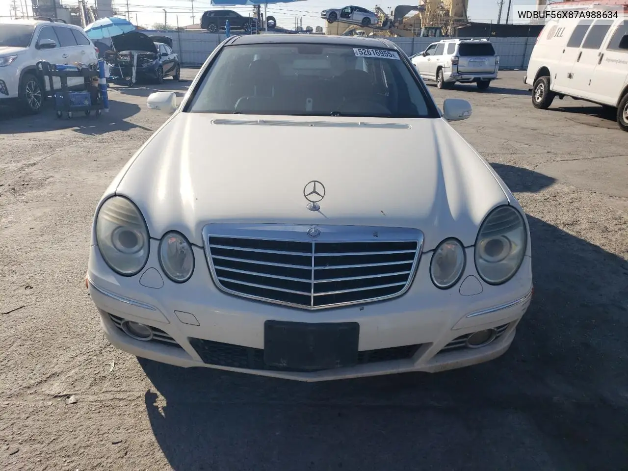 2007 Mercedes-Benz E 350 VIN: WDBUF56X87A988634 Lot: 52616955
