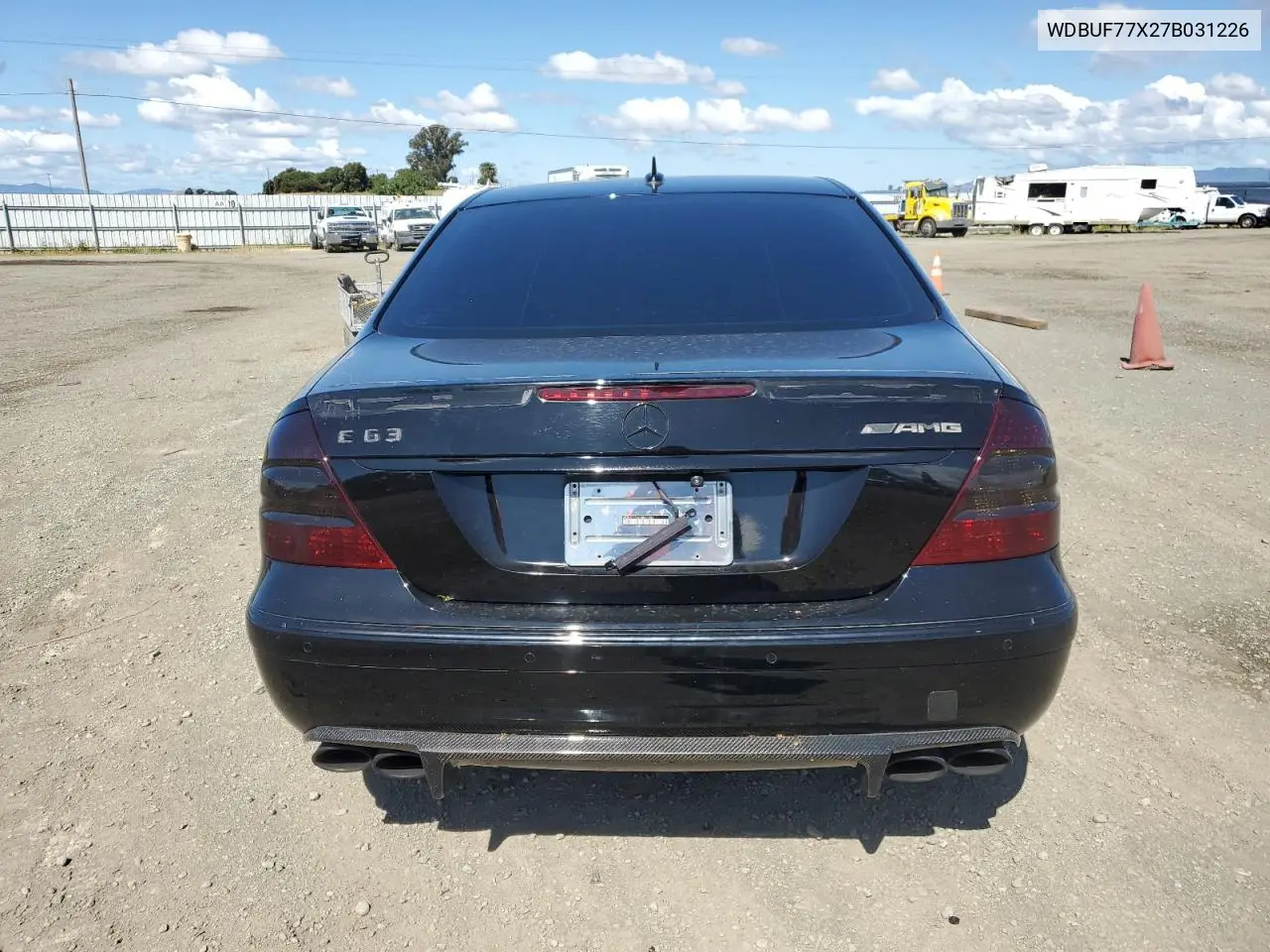 2007 Mercedes-Benz E 63 Amg VIN: WDBUF77X27B031226 Lot: 56991495