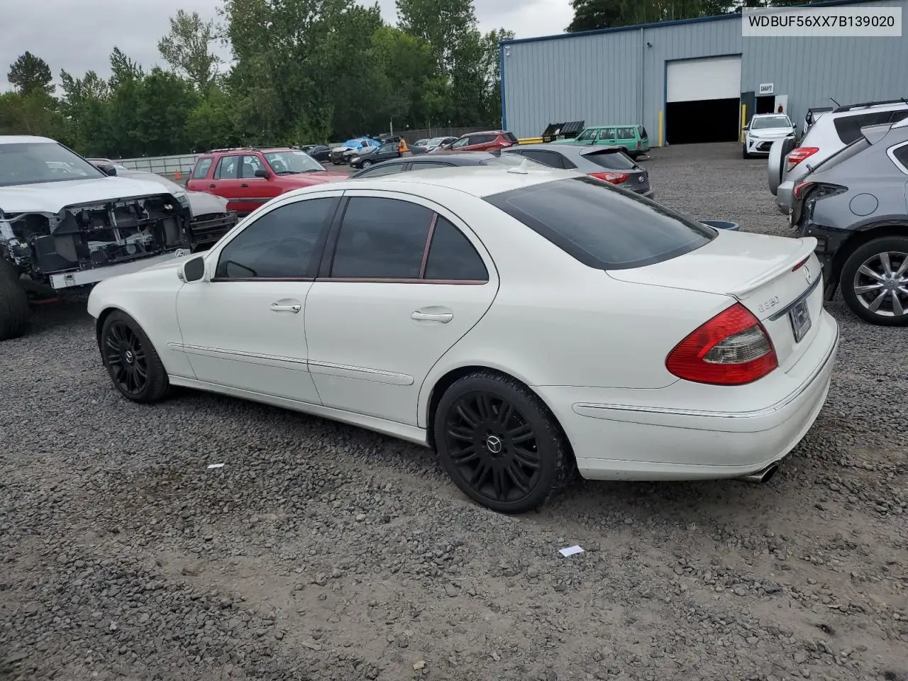 2007 Mercedes-Benz E 350 VIN: WDBUF56XX7B139020 Lot: 61685435