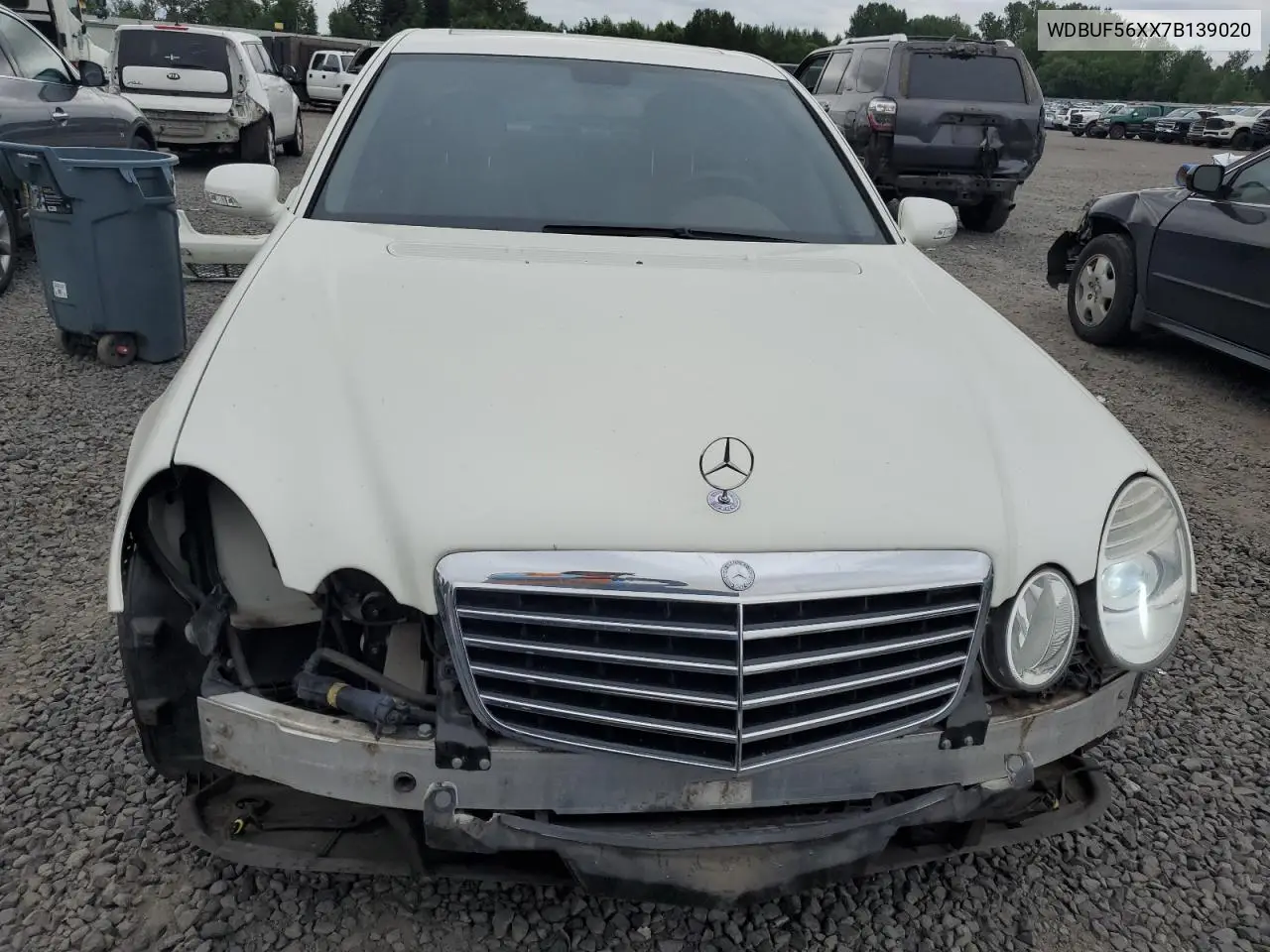 2007 Mercedes-Benz E 350 VIN: WDBUF56XX7B139020 Lot: 61685435