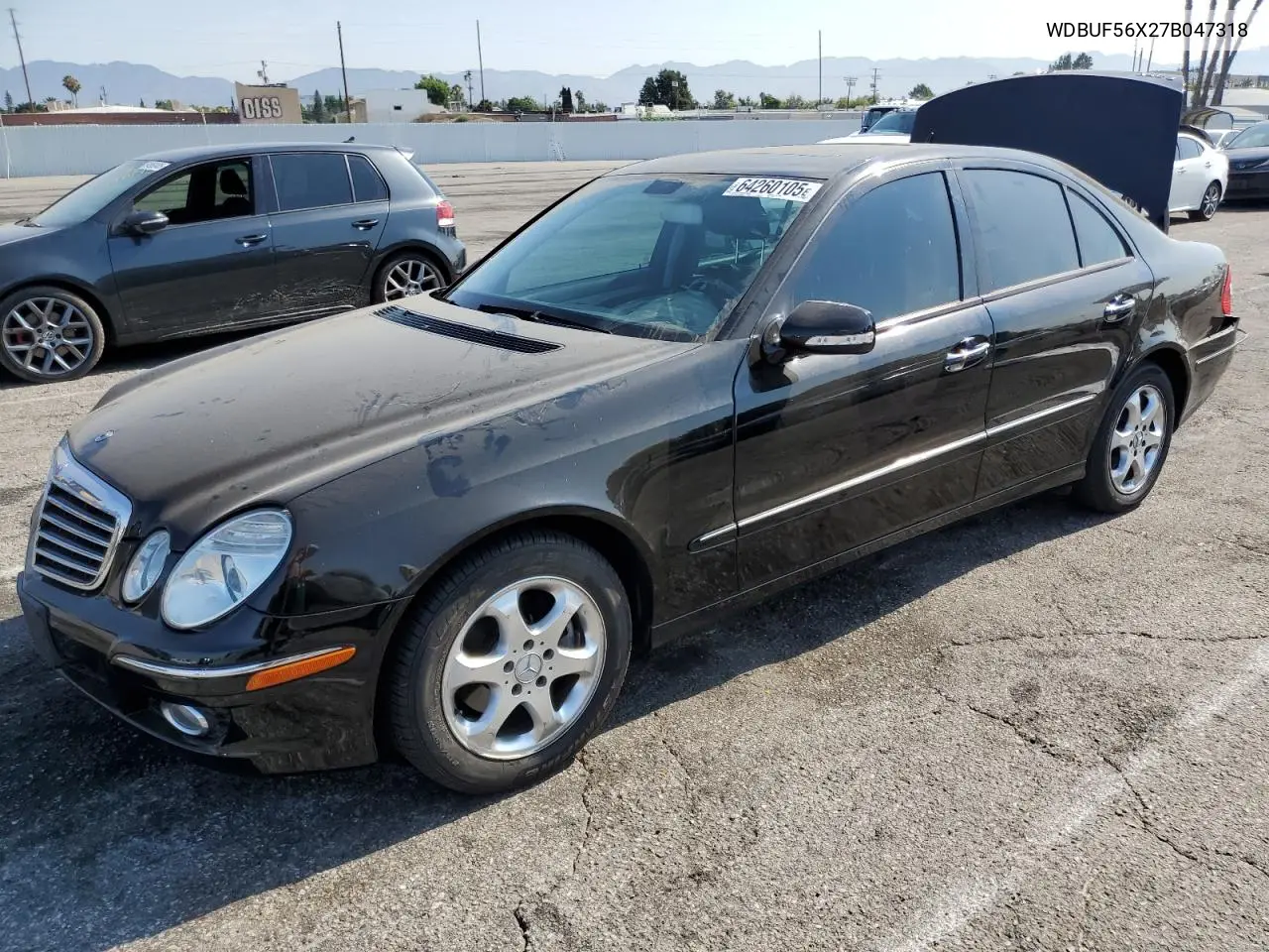 2007 Mercedes-Benz E 350 VIN: WDBUF56X27B047318 Lot: 64260105