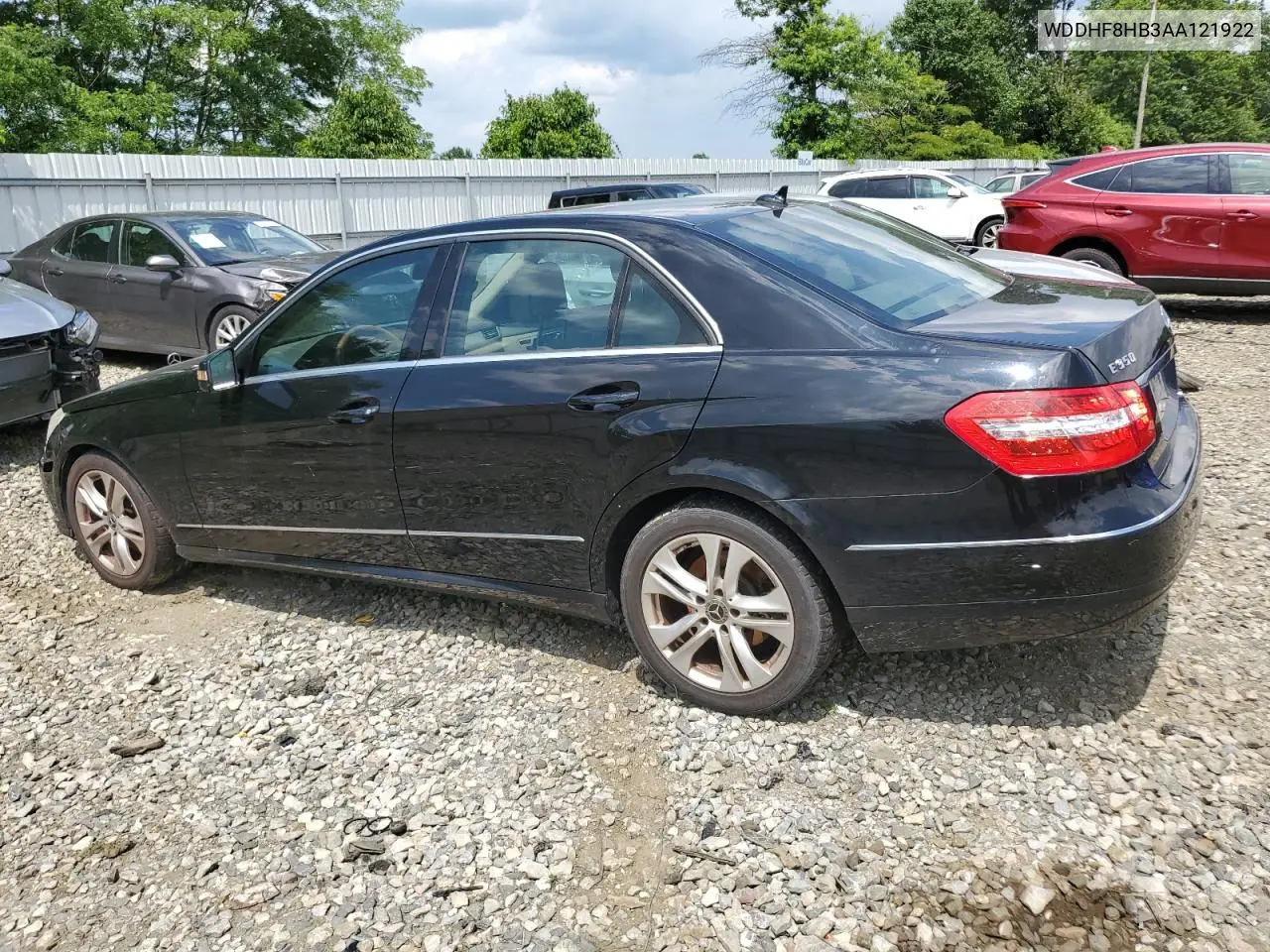 2010 Mercedes-Benz E 350 4Matic VIN: WDDHF8HB3AA121922 Lot: 61291615