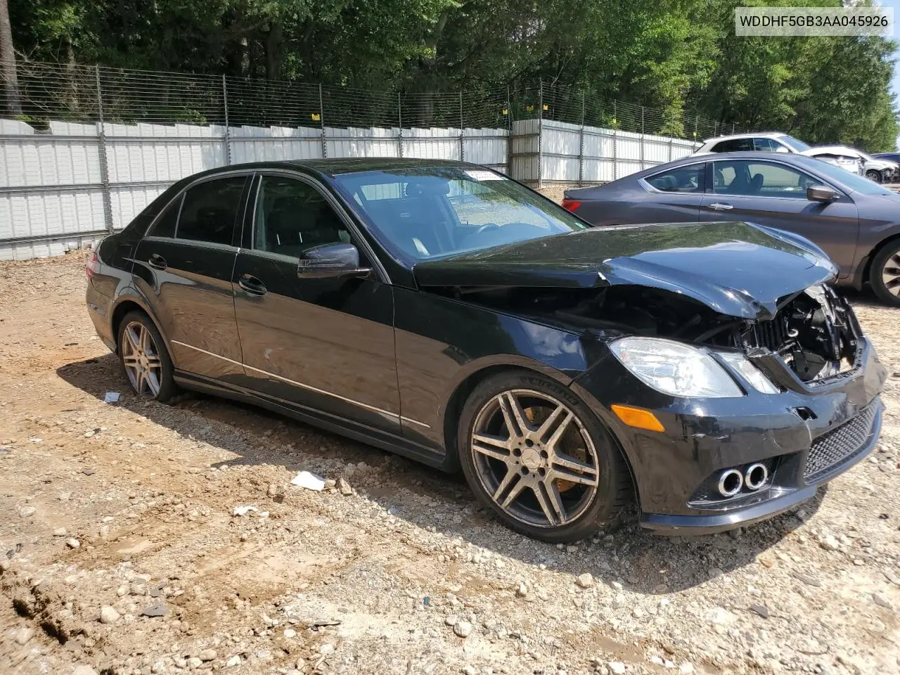 2010 Mercedes-Benz E 350 VIN: WDDHF5GB3AA045926 Lot: 62500855