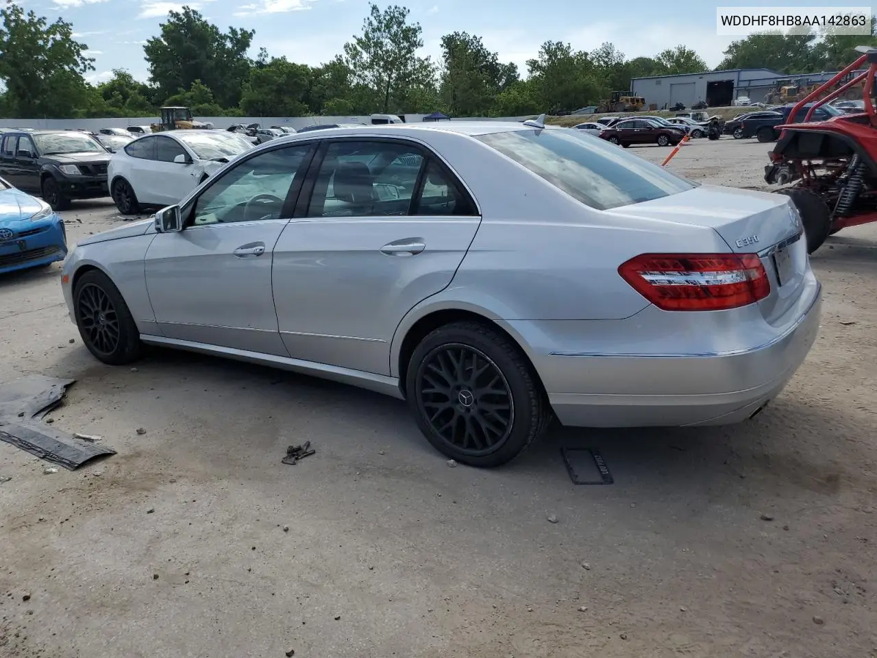 2010 Mercedes-Benz E 350 4Matic VIN: WDDHF8HB8AA142863 Lot: 62661475