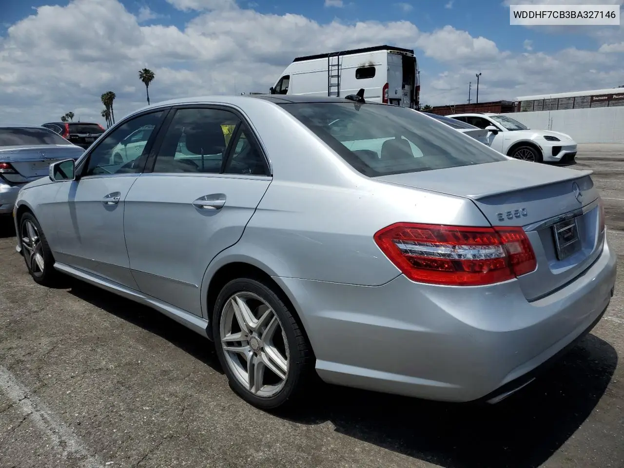 2011 Mercedes-Benz E 550 VIN: WDDHF7CB3BA327146 Lot: 55471855
