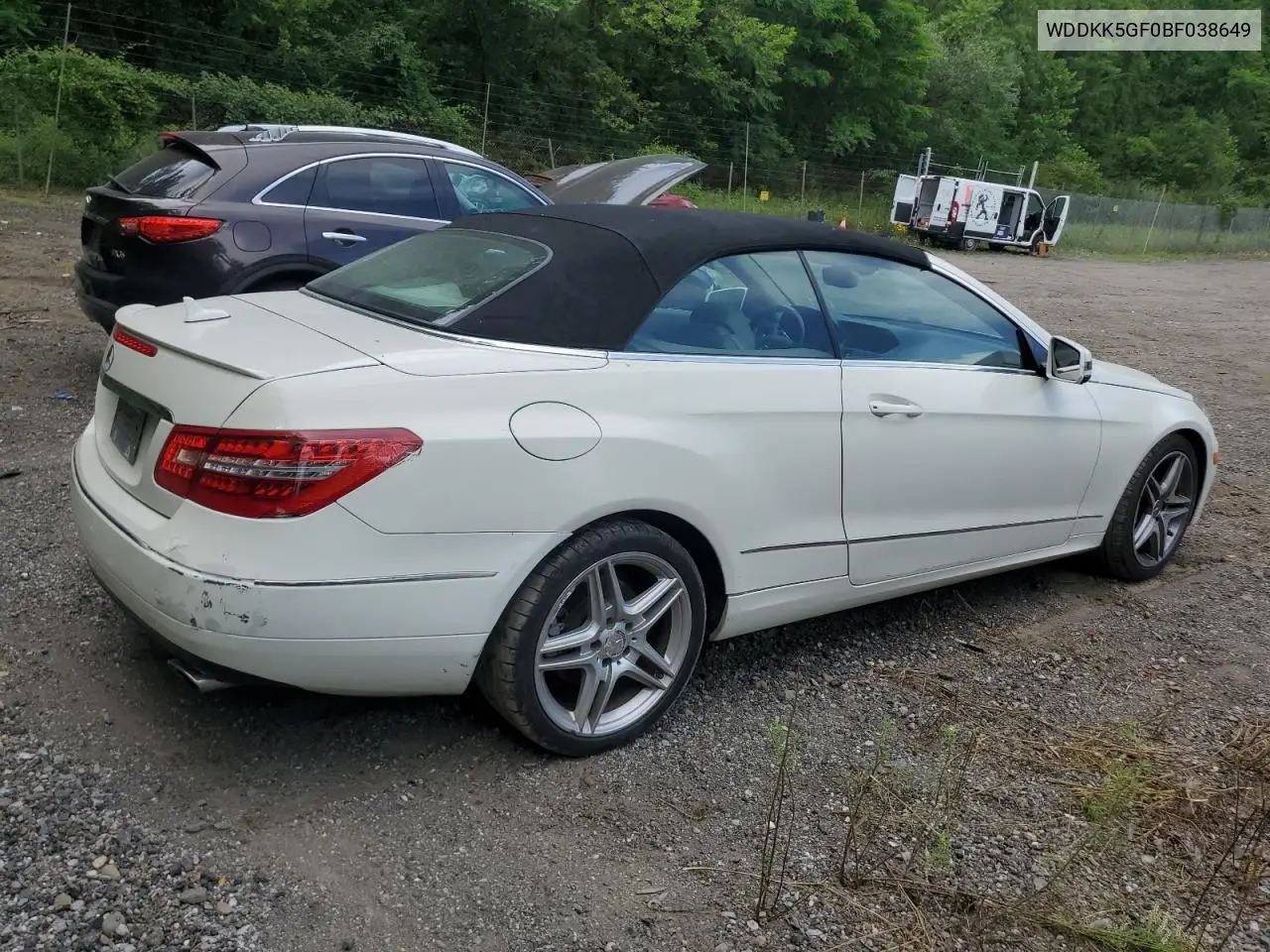 2011 Mercedes-Benz E 350 VIN: WDDKK5GF0BF038649 Lot: 62554295