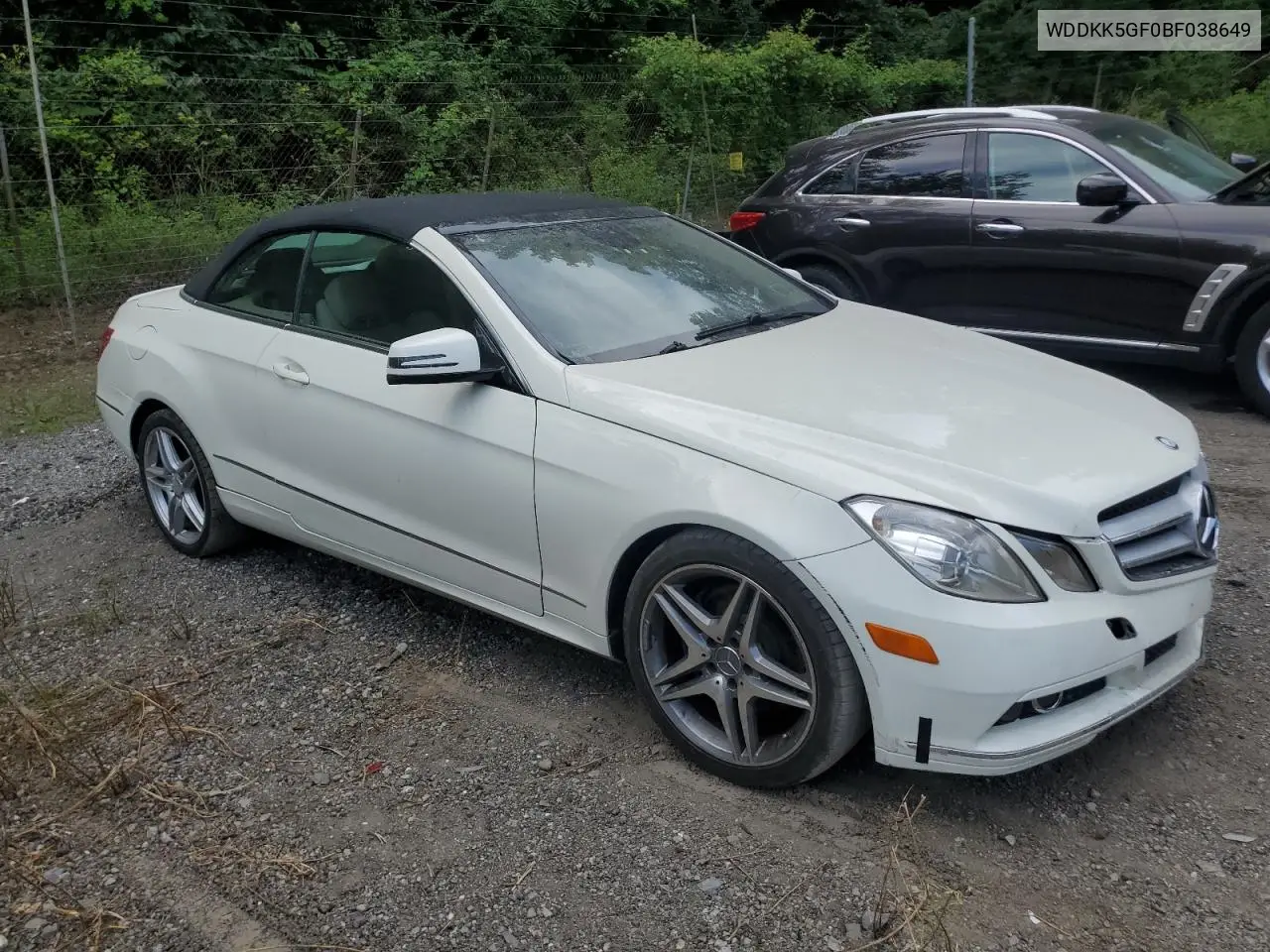2011 Mercedes-Benz E 350 VIN: WDDKK5GF0BF038649 Lot: 62554295