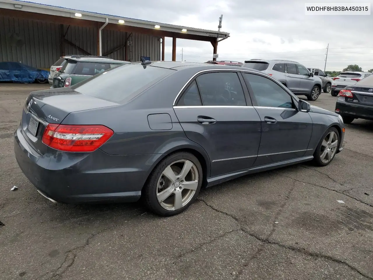 2011 Mercedes-Benz E 350 4Matic VIN: WDDHF8HB3BA450315 Lot: 63047425