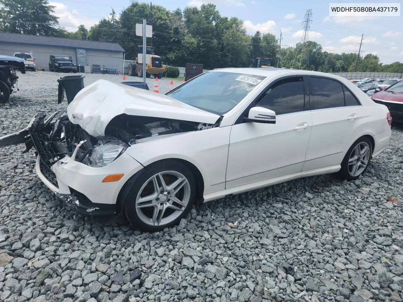2011 Mercedes-Benz E 350 VIN: WDDHF5GB0BA437179 Lot: 65757115