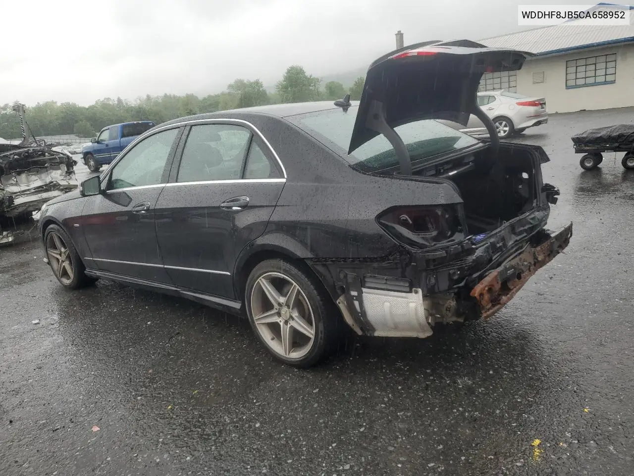 2012 Mercedes-Benz E 350 4Matic VIN: WDDHF8JB5CA658952 Lot: 56686995