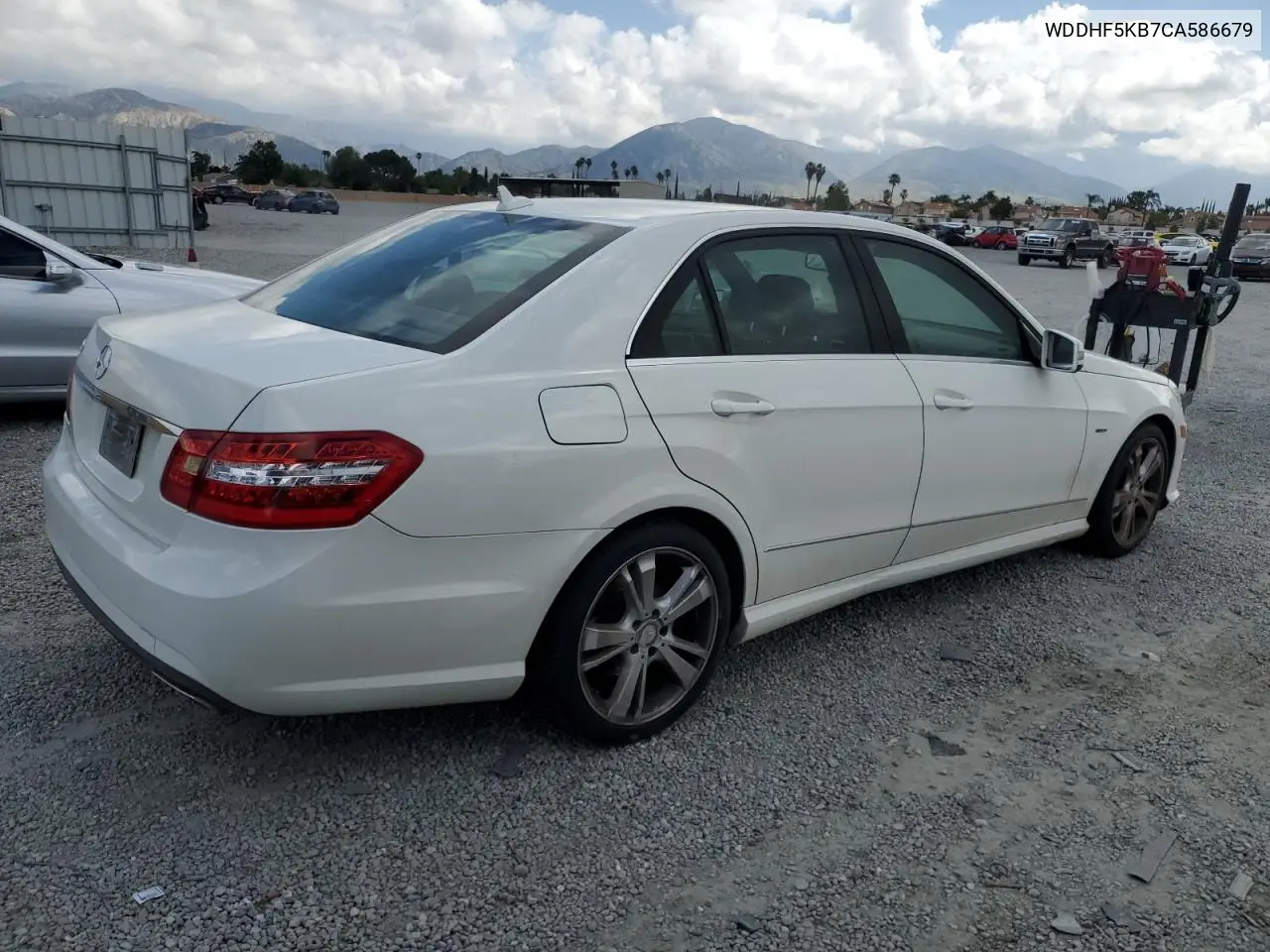 2012 Mercedes-Benz E 350 VIN: WDDHF5KB7CA586679 Lot: 56893415