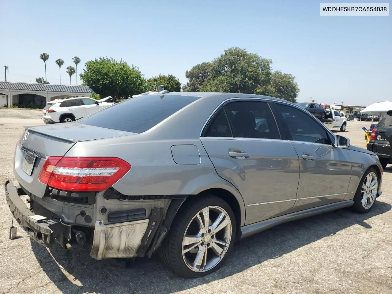2012 Mercedes-Benz E 350 VIN: WDDHF5KB7CA554038 Lot: 62915125