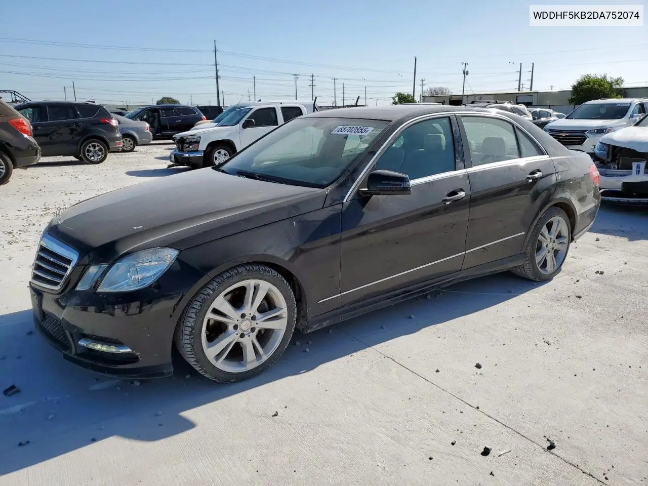 2013 Mercedes-Benz E 350 VIN: WDDHF5KB2DA752074 Lot: 65702855