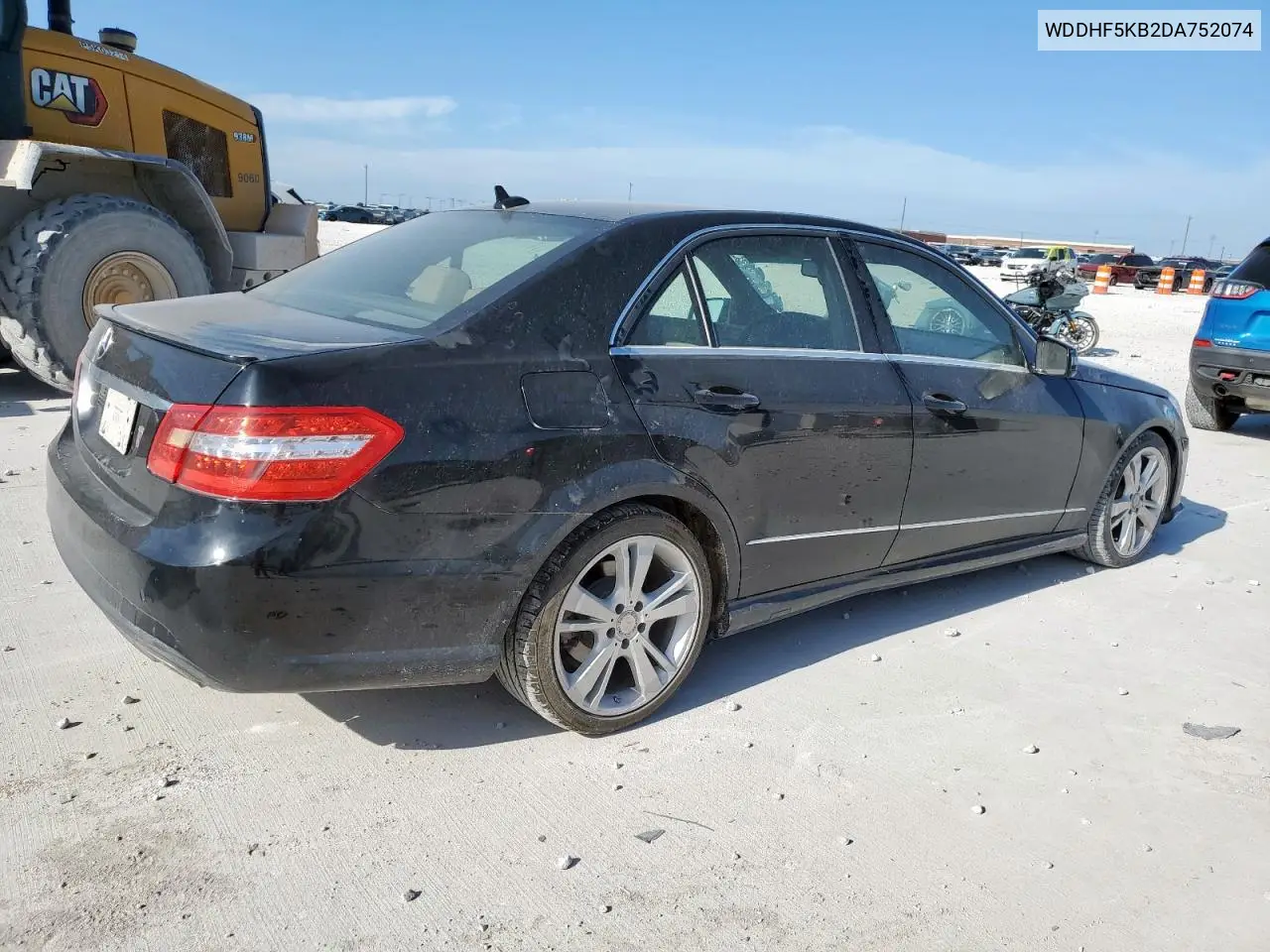 2013 Mercedes-Benz E 350 VIN: WDDHF5KB2DA752074 Lot: 65702855
