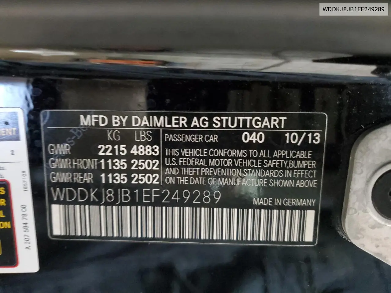 wddkj8jb1ef249289 WDDKJ8JB1EF249289 2014 Mercedes-Benz E 350 4Matic