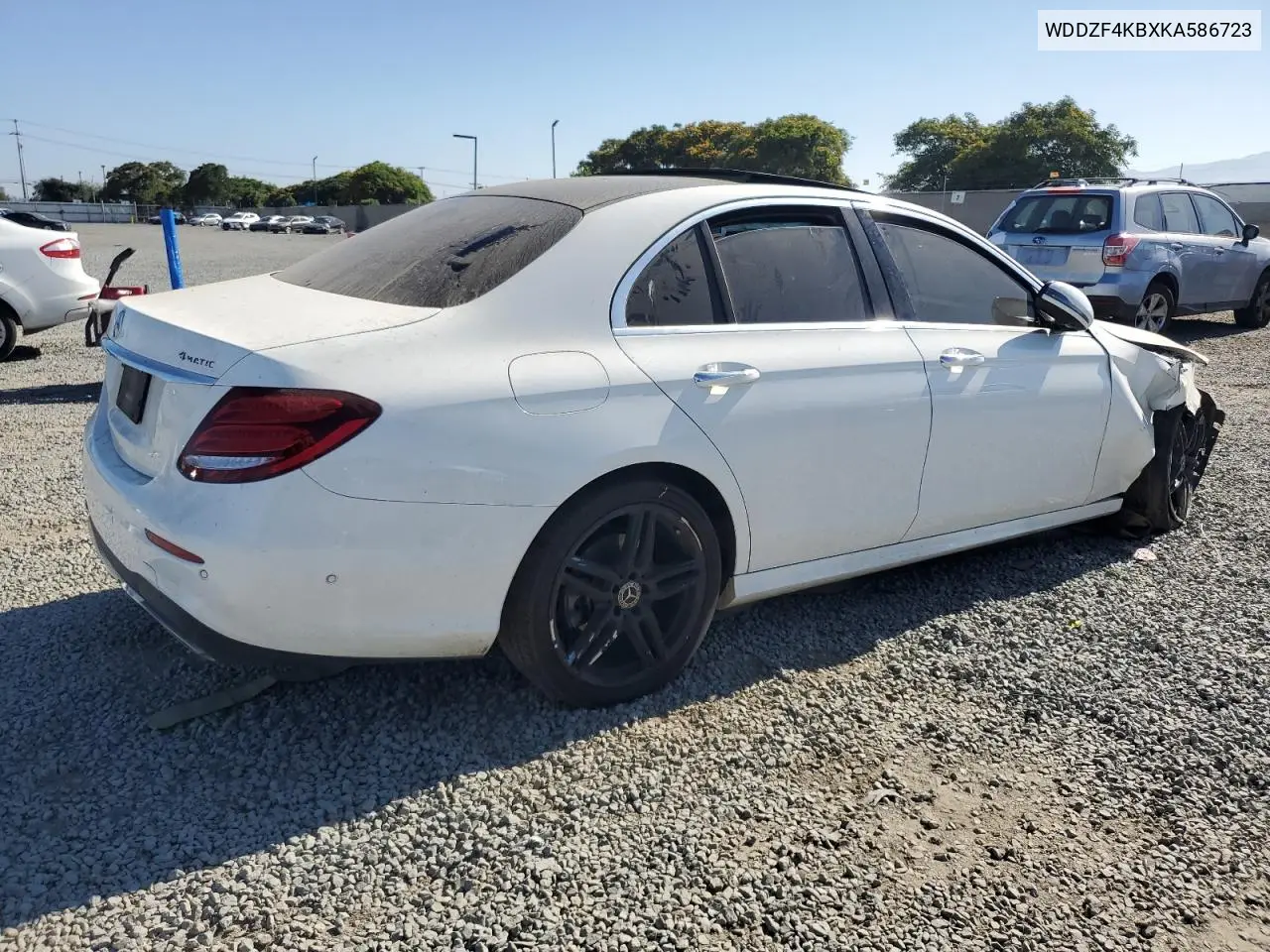 2019 Mercedes-Benz E 300 4Matic VIN: WDDZF4KBXKA586723 Lot: 62183695