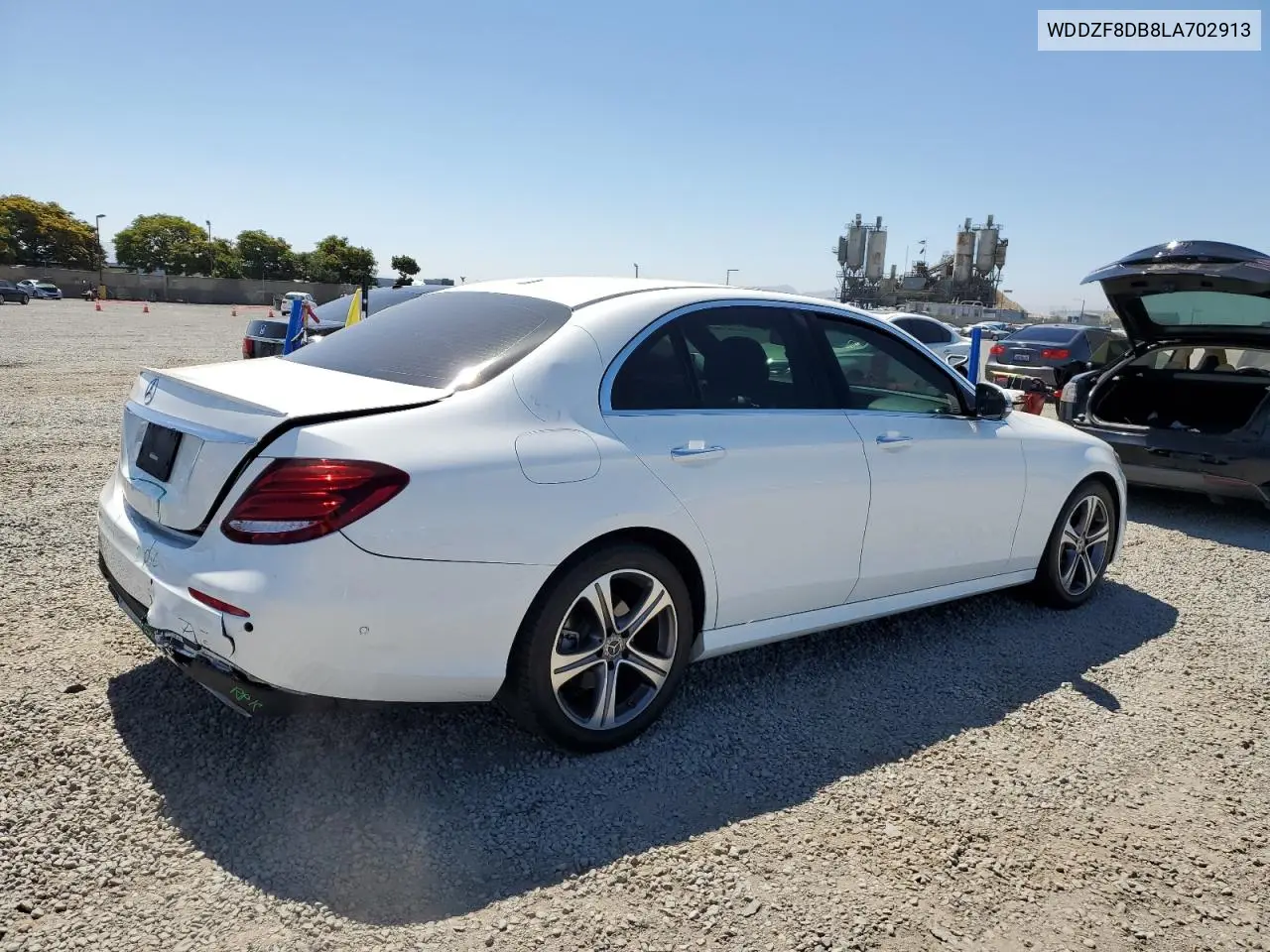 2020 Mercedes-Benz E 350 VIN: WDDZF8DB8LA702913 Lot: 62874905
