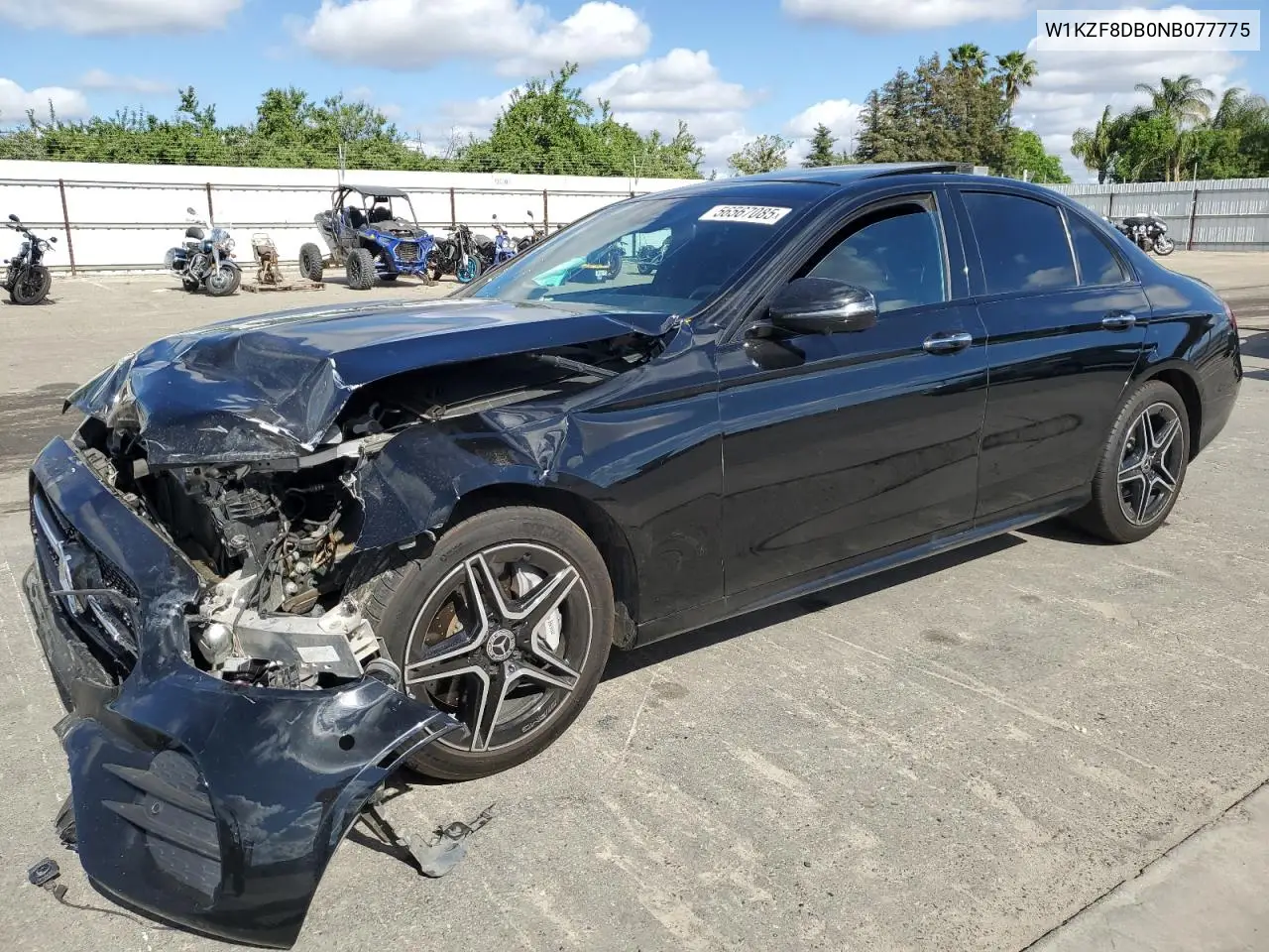 2022 Mercedes-Benz E 350 VIN: W1KZF8DB0NB077775 Lot: 56567085
