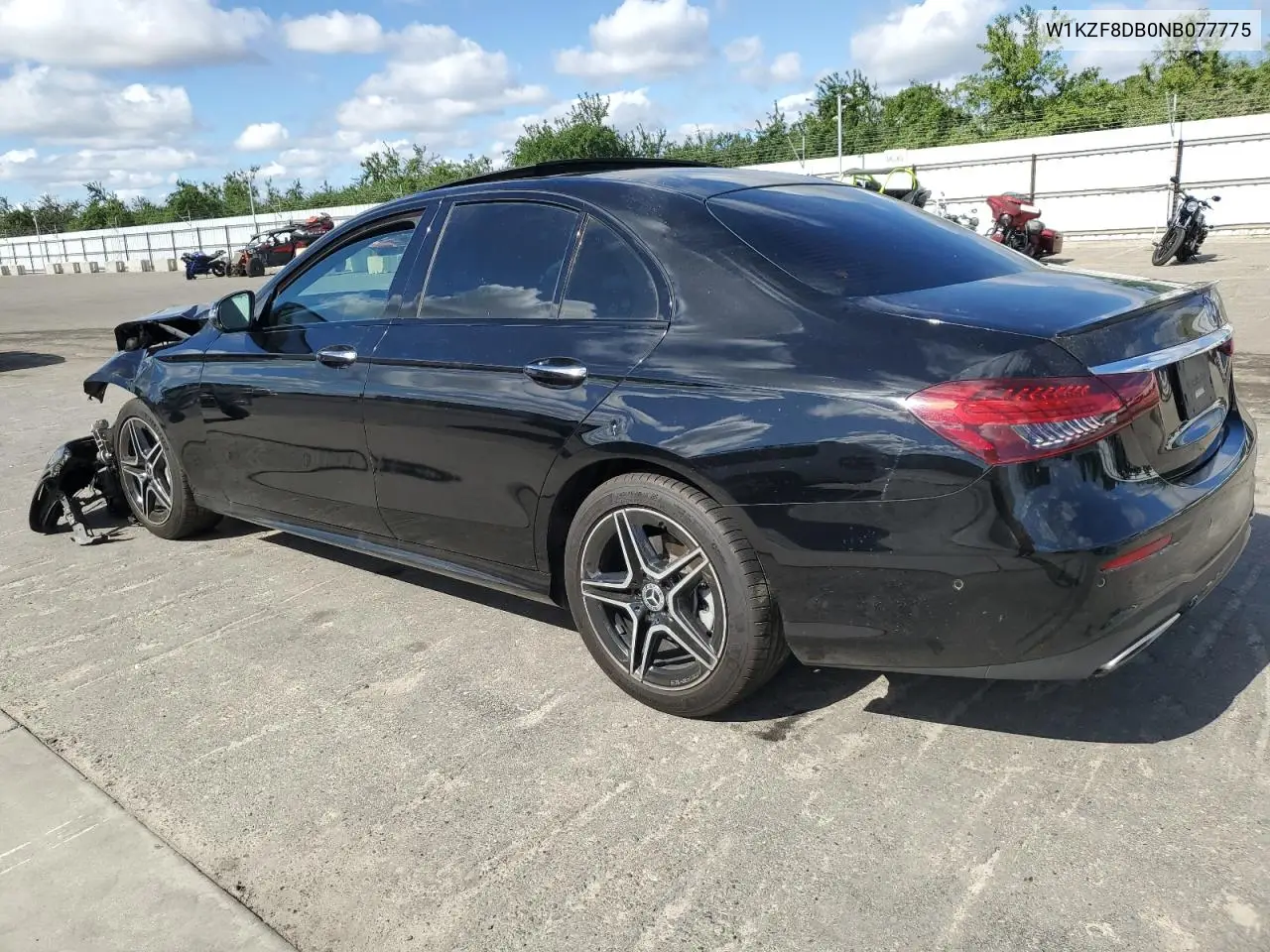 2022 Mercedes-Benz E 350 VIN: W1KZF8DB0NB077775 Lot: 56567085