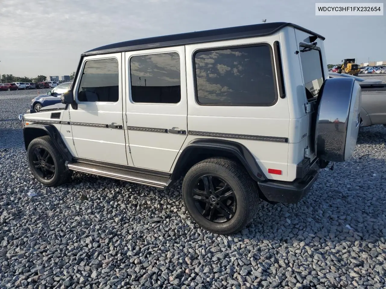 2015 Mercedes-Benz G 550 VIN: WDCYC3HF1FX232654 Lot: 62657025