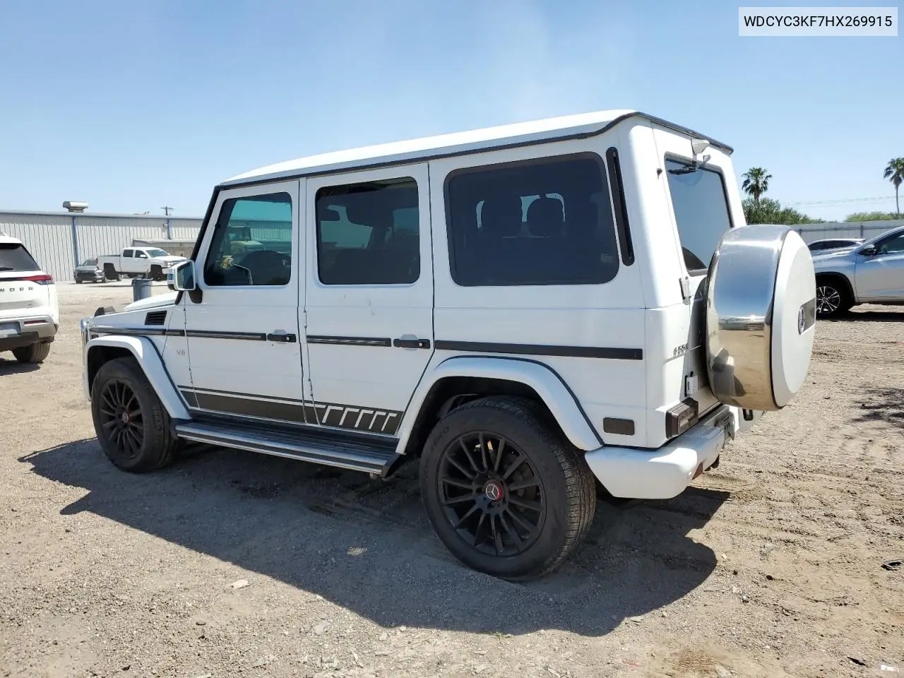 2017 Mercedes-Benz G 550 VIN: WDCYC3KF7HX269915 Lot: 52426565