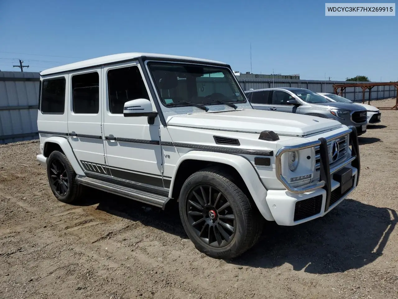 2017 Mercedes-Benz G 550 VIN: WDCYC3KF7HX269915 Lot: 52426565
