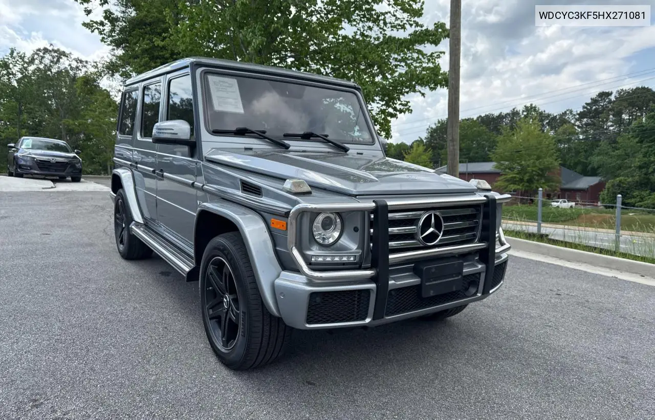 2017 Mercedes-Benz G 550 VIN: WDCYC3KF5HX271081 Lot: 54565645