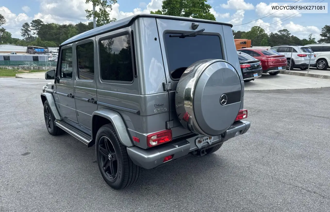2017 Mercedes-Benz G 550 VIN: WDCYC3KF5HX271081 Lot: 54565645