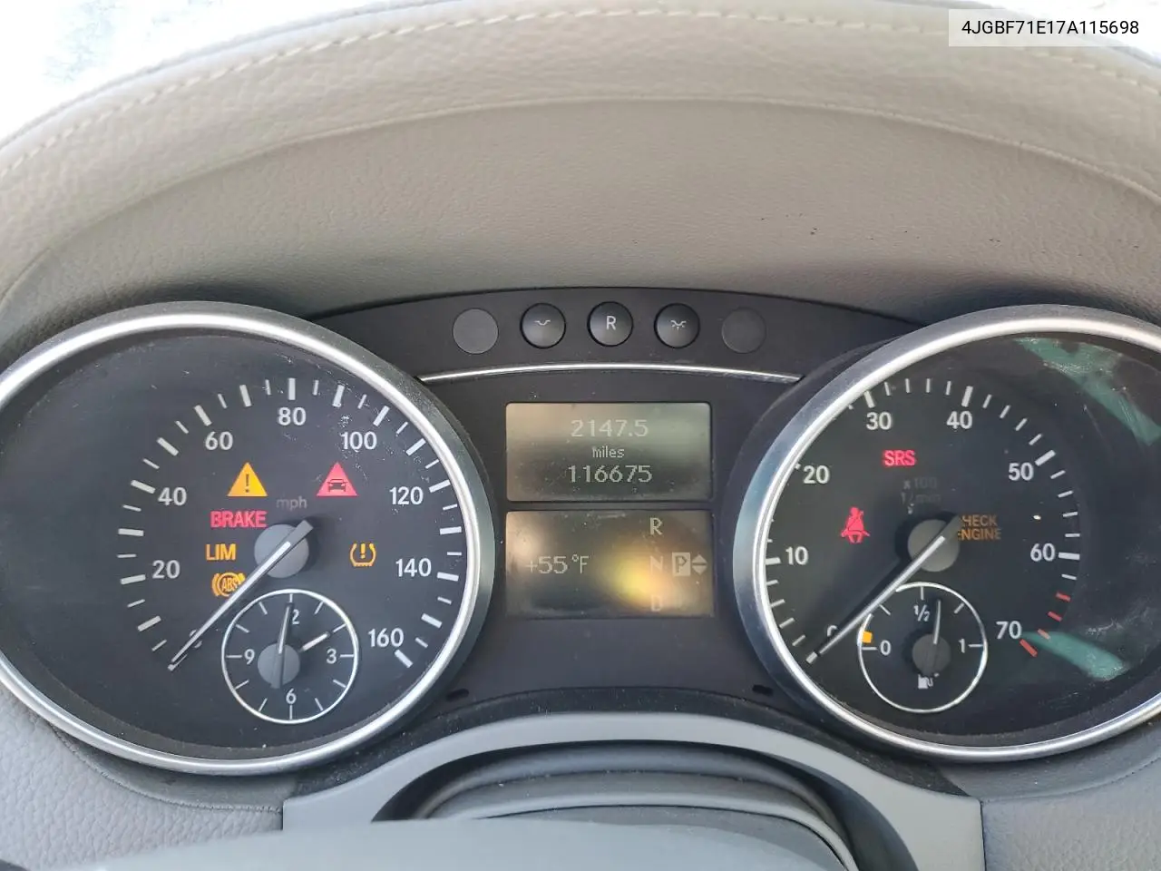 2007 Mercedes-Benz Gl 450 4Matic VIN: 4JGBF71E17A115698 Lot: 46160735