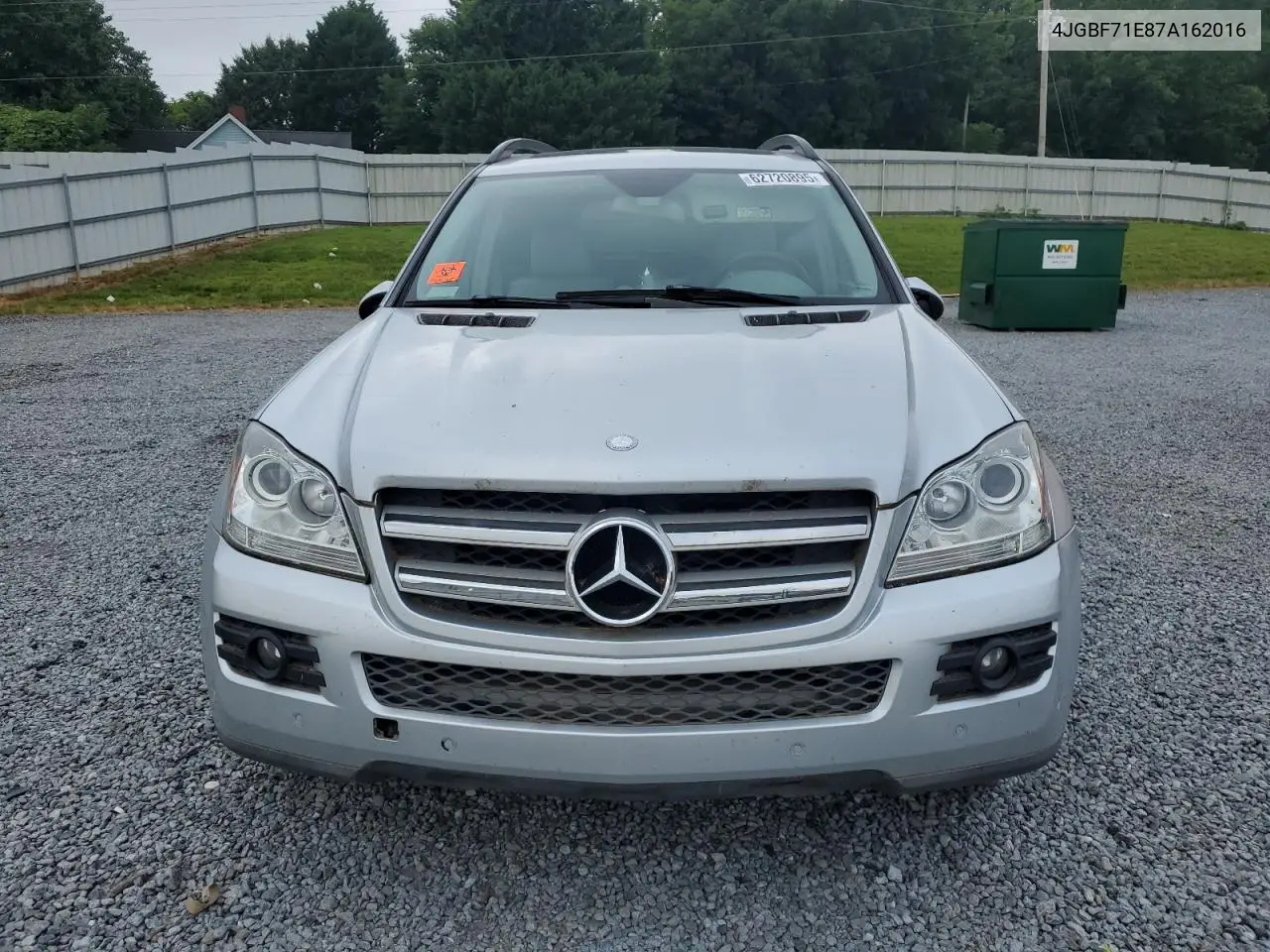 2007 Mercedes-Benz Gl 450 4Matic VIN: 4JGBF71E87A162016 Lot: 62720895